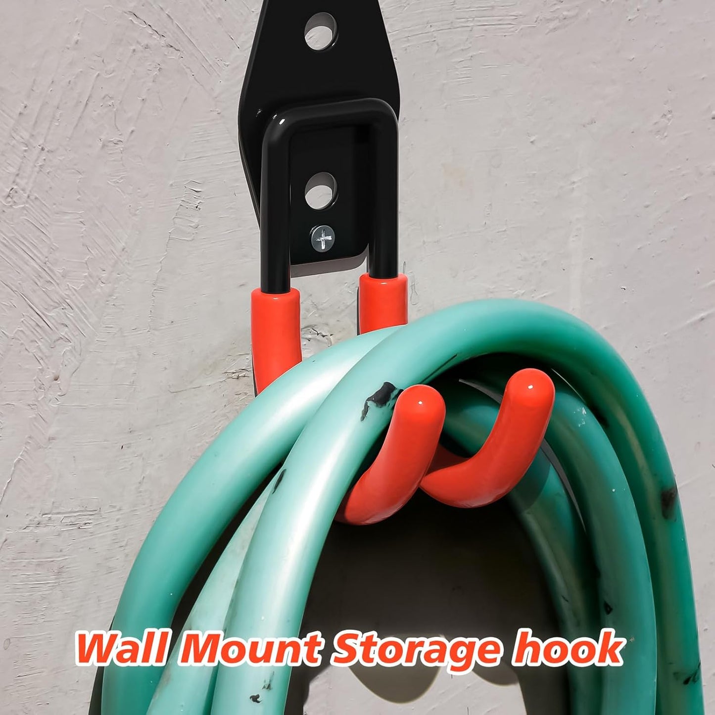 8 Pack 4.7x2.6 inch J Heavy Duty Garage Hooks,Solid Steel Wall Mount Hangers,with Anti-Slip Coating,for Hanging and Organising Ladder,Bike,Ropes,Broom,Garden,Yard and Power Tools