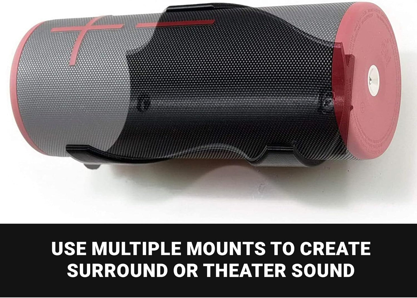 Spartan Mounts Compatible with Ultimate Ears Boom 3 Bluetooth Speakers | Low Profile Wall Mount Anywhere Design for Home, Office, Studio, Garage, Dorm, Patio, Auto, Boat, Golf Cart | Made in USA