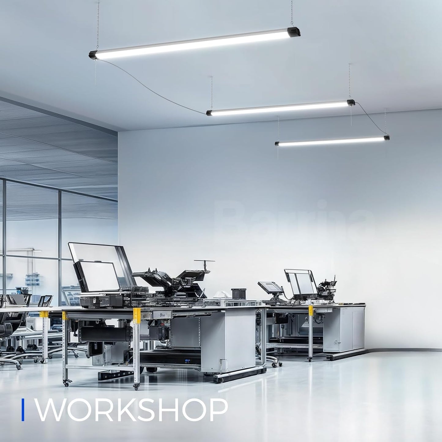 Barrina BS84 LED Shop Lights for Workshop 4FT, 84W, 10000LM, 6500K Linkable Light Fixture for Garage, Basement, Hanging or Flush Mount, ETL, 4 Packs