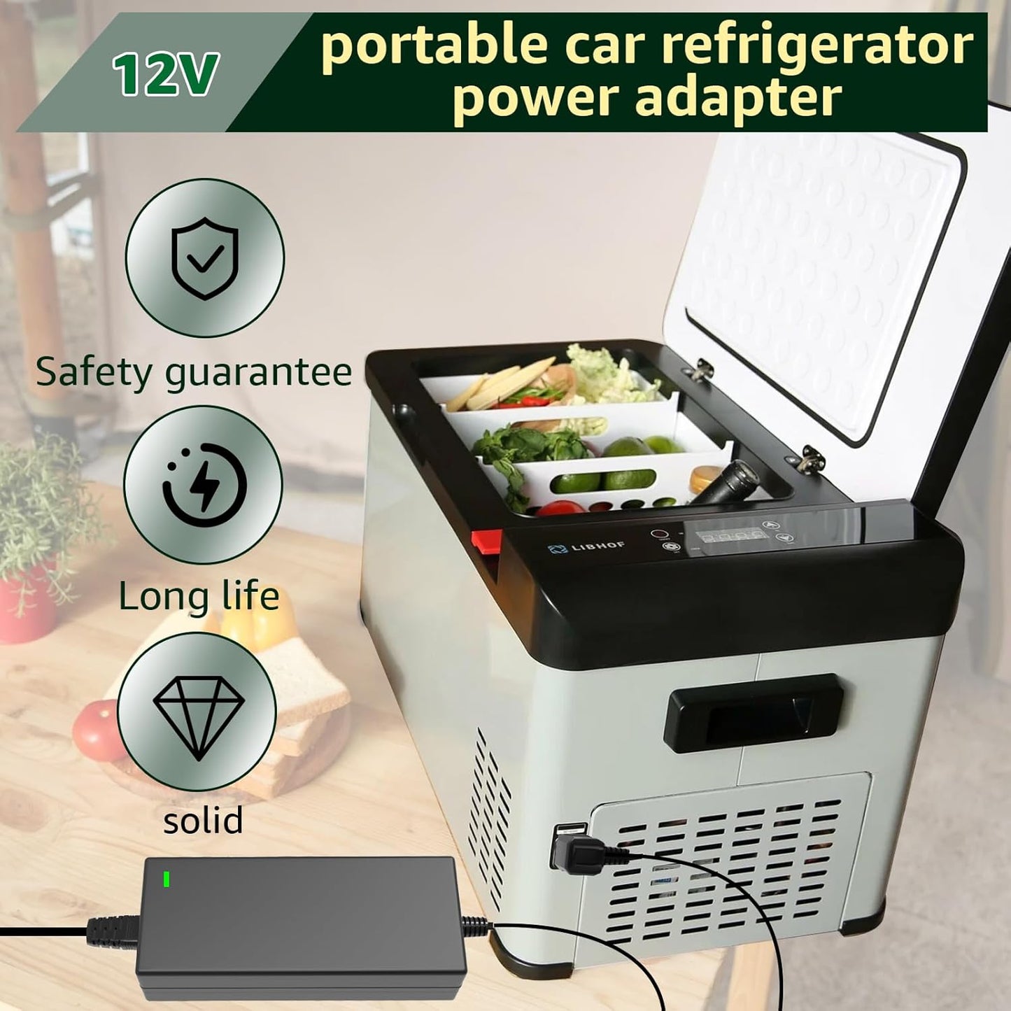 Power Cord Compatible with Alpicool, Bodega, Euhomy, BougeRV, ARB, ICECO, Setpower, JoyTutus for Most Car Refrigerators﻿