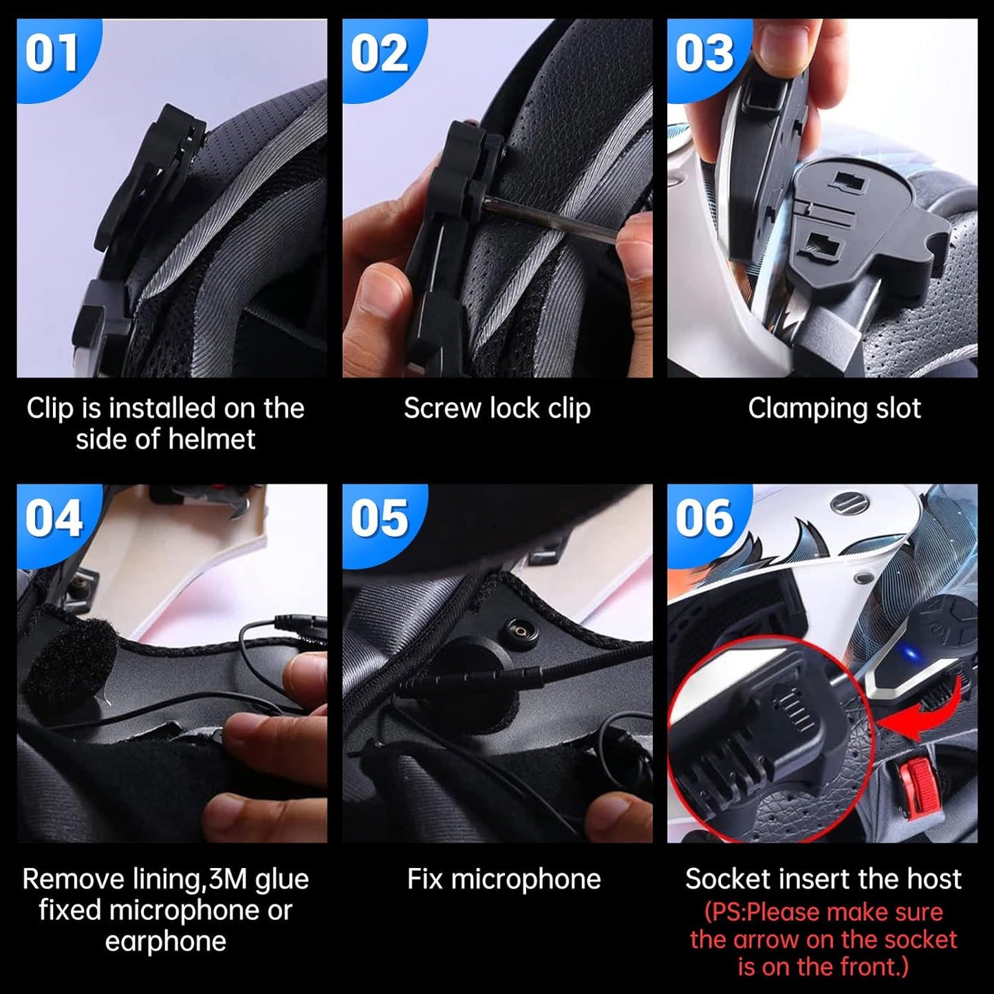 Motorcycle Bluetooth Headset BT-S3NS 1000m Motorcycle Helmet Bluetooth Radio Intercom Wireless Interphone to 2-3 Riders (Waterproof/Handsfree/Stereo Music/FM Radio/GPS/MP3 (1 Pack)