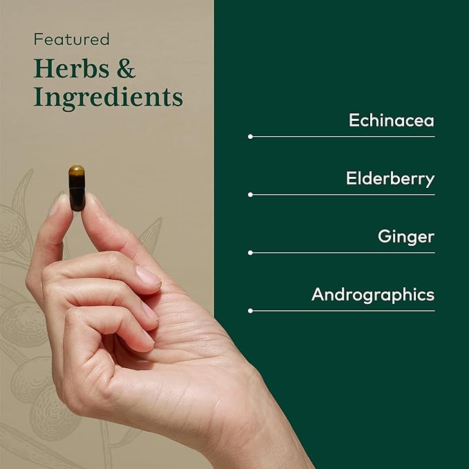 Gaia Herbs Pro Immune Activator - Immune Support Supplement - Features Echinacea, Ginger Root, Elderberry & Andrographis - Vegan, Dairy-Free & Gluten-Free - 40 Liquid Phyto-Caps (20 Servings)