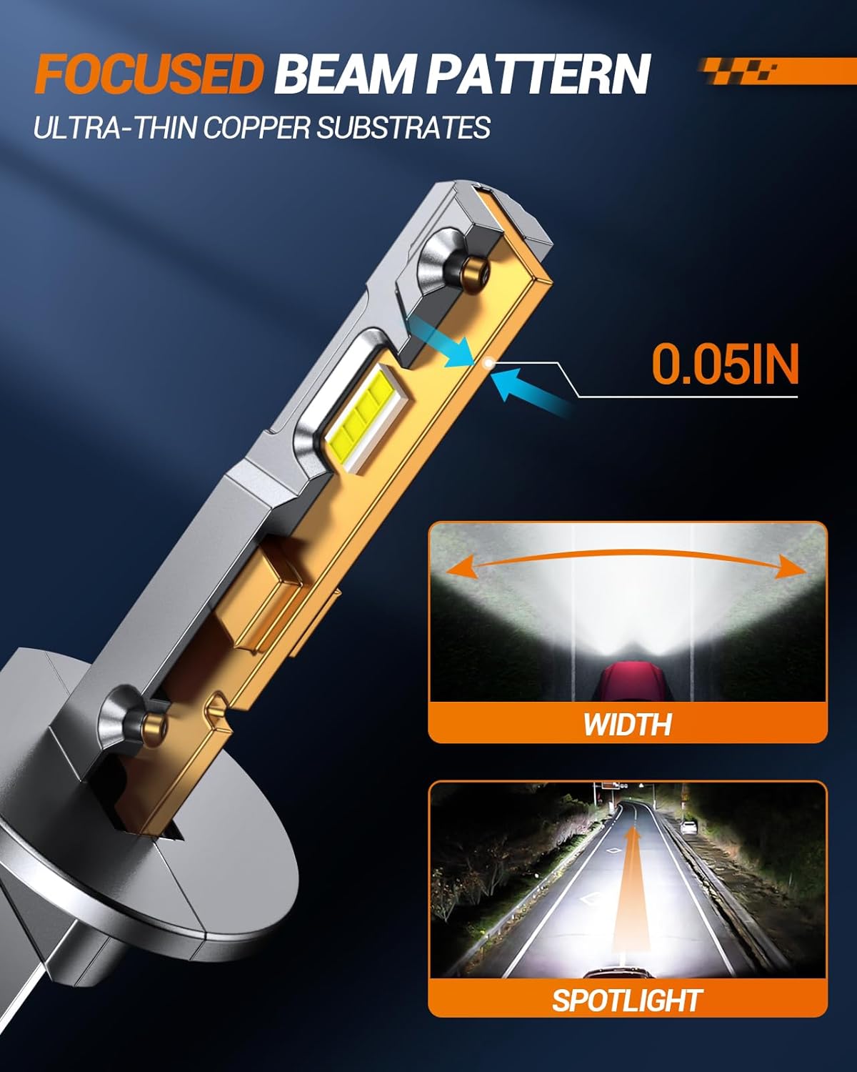 SEALIGHT H1 H7 Fog Bulbs Combo, 2024 Upgraded 100,000LM Fog Lights with 14000RPM Cooling Fan, 1:1 Design Fog Light Bulbs, Plug-N-Play, Pack of 4