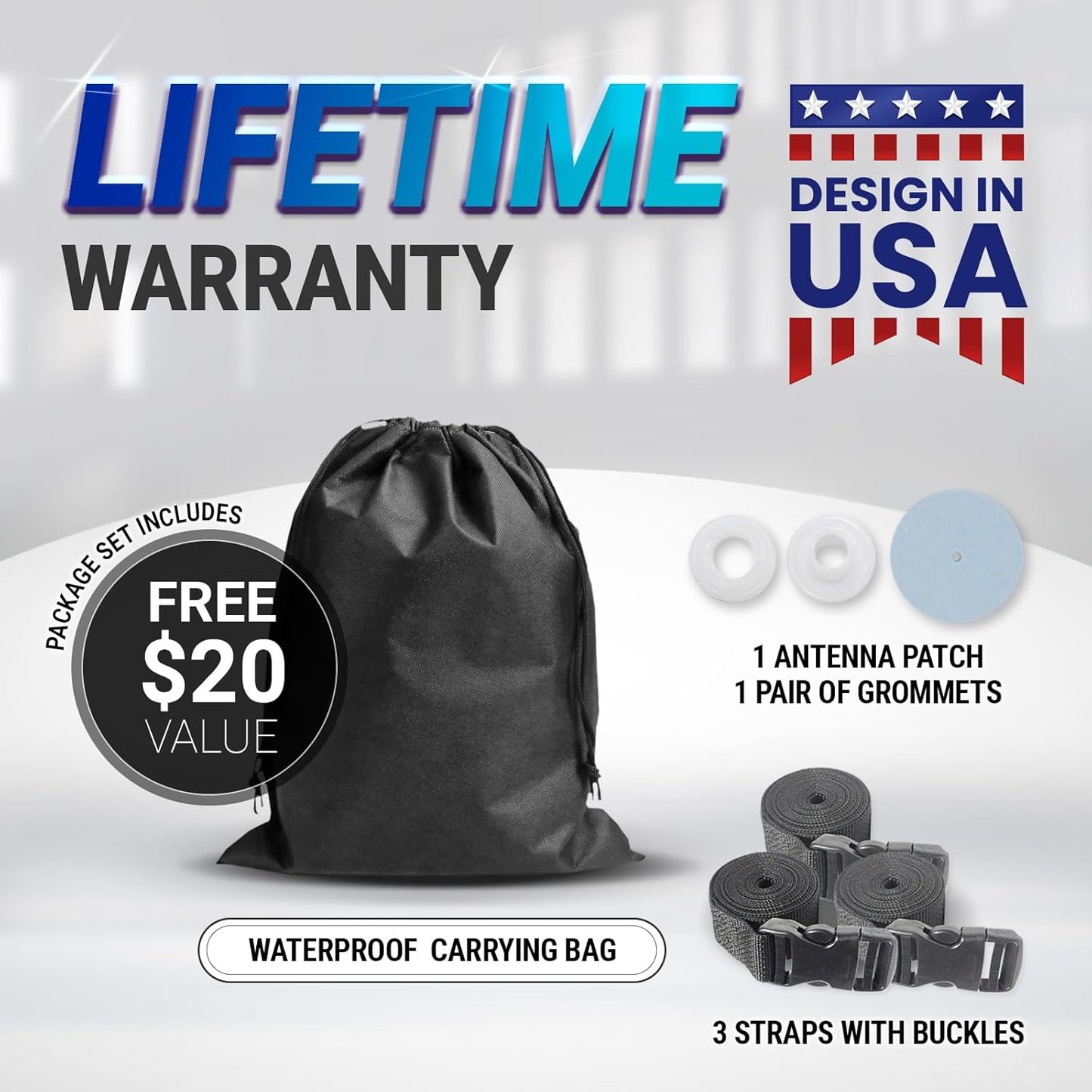 iCarCover Custom Car Cover for Buick Somerset (1985-1988) Waterproof All-Weather Rain Snow UV Sun Protector Full Exterior Indoor Outdoor Car Cover (Stripe - Black/Gray)