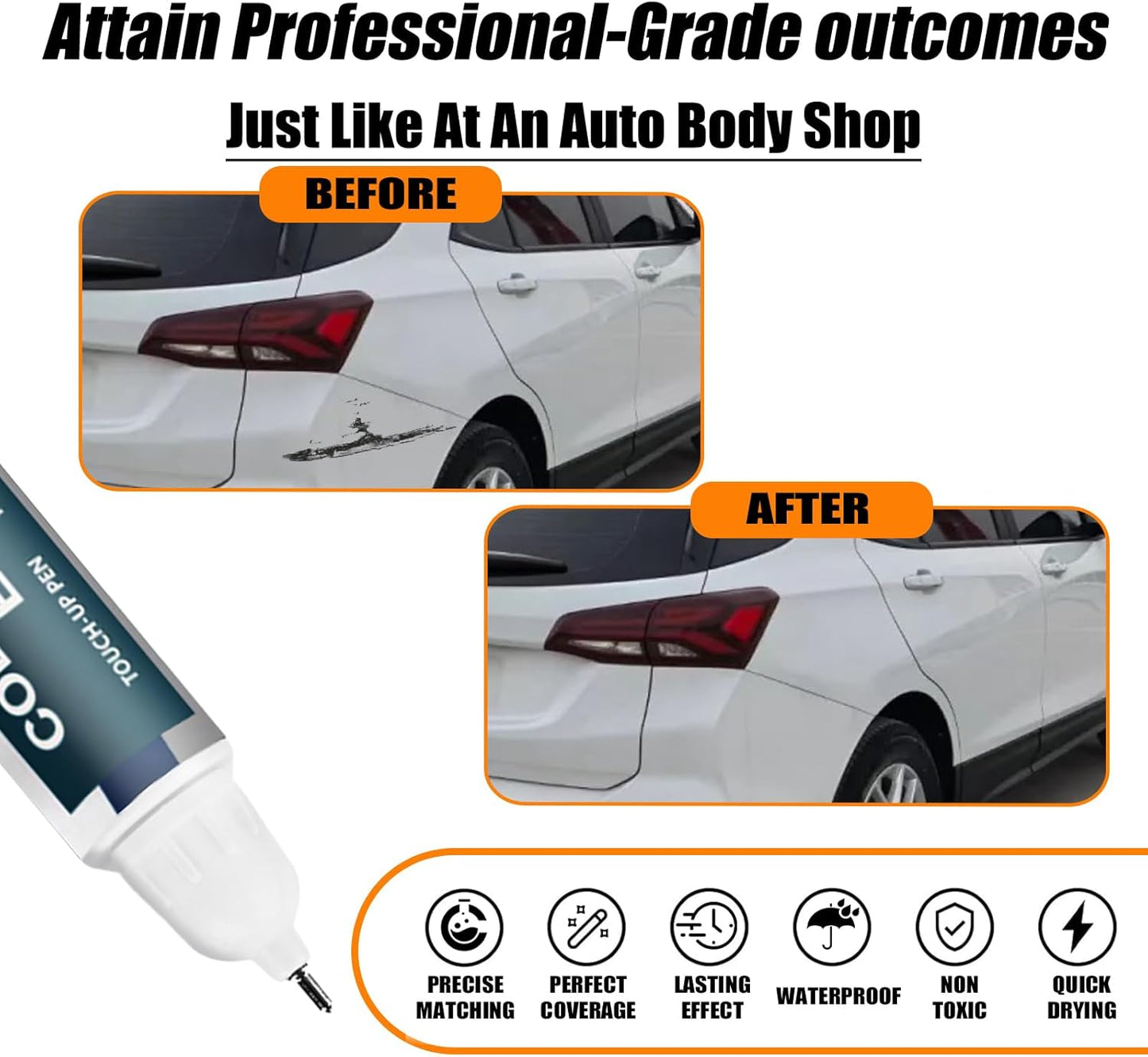 Iridescent Pearl Tricoat(G1W/WA140X) Touch Up Paint Compatible with Chevrolet, Car Paint Pen Scratch Repair Two-In-One Touch Up Paint, Premium Car Scratch Remover for Deep Scratches
