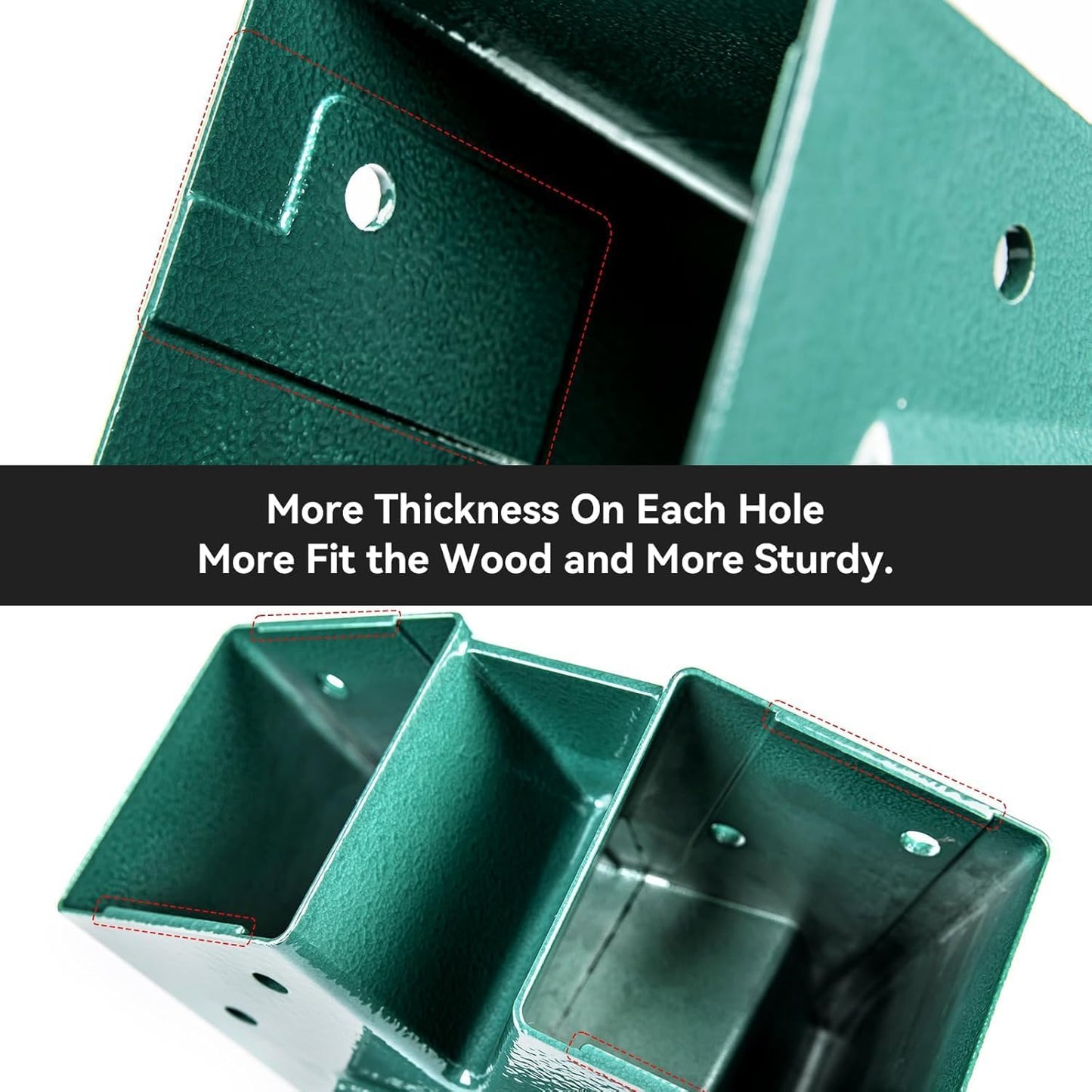 Heavy Duty Swing Sets Brackets Including 2 Green A-Frame Swing Set Brackets and 4 Swing Hangers for Playground Equipment Mounting Parts Hardware Included (Light Green)