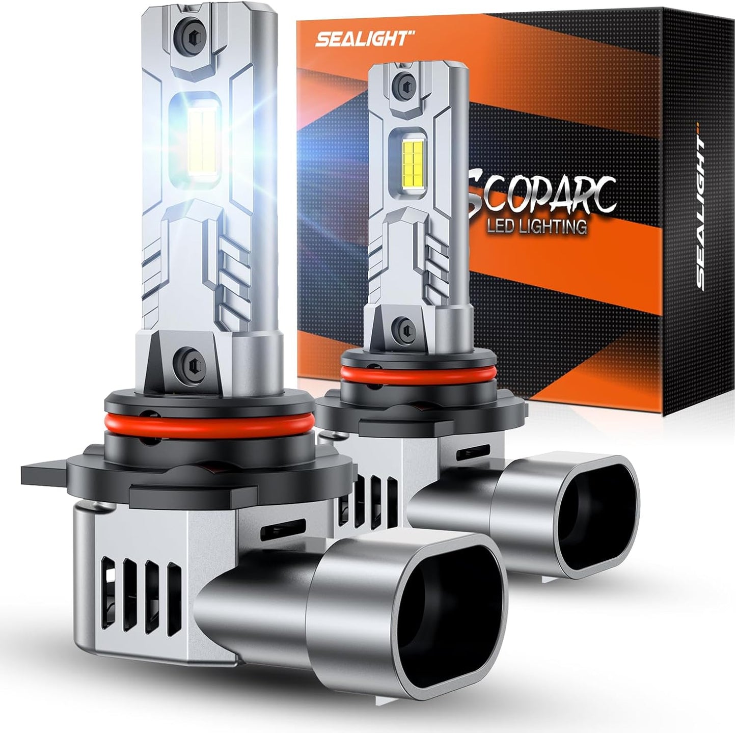 SEALIGHT 9012 Bulbs Brightest 40000LM 6500K with Cooling Fan Canbus Ready 60000+ Lifespan, Pack of 2