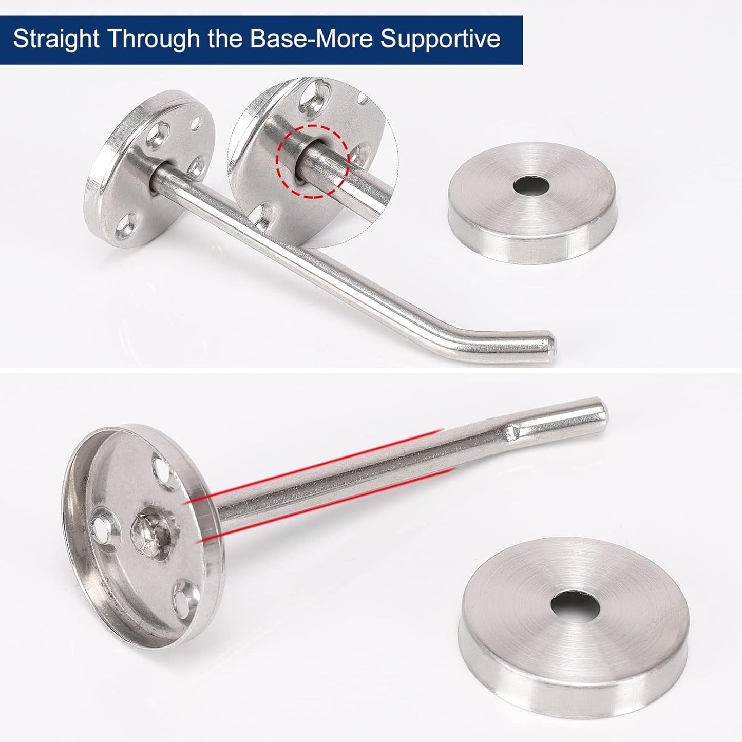 NearMoon Coat Hooks, Wall Hooks for Hanging Hat Hurse Robe, 304 Stainless Steel Heavy Duty Towel Hangers for Bathroom Livingroom Hotel Kitchen Garage, 6 Pack (4 Inch, Brushed Nickel)