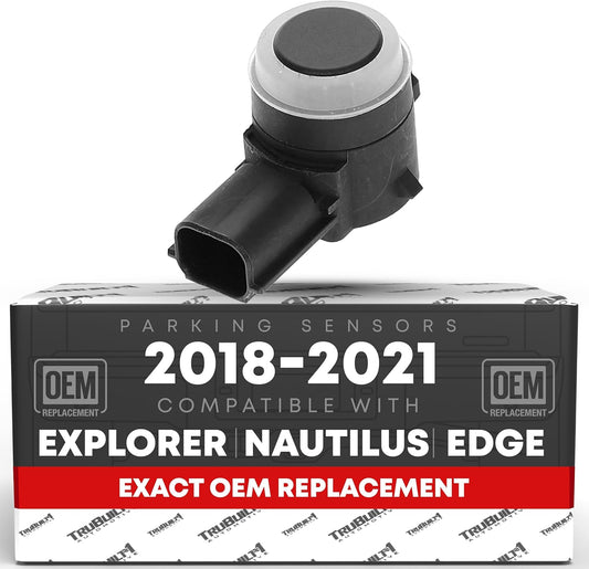 T1A Car Parking Sensors - Compatible with 2018-2019 Ford Edge, 19-21 Ford Explorer; 20-21 Lincoln Nautilus - Front/Rear Backup Reverse Parking Assist Kit - OEM HU5Z15K859AAT
