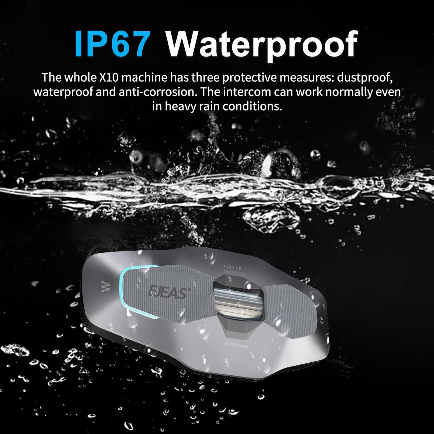 SolaMr X10 Motorcycle Helmet Bluetooth Headset Speakers Headphone, Ski Helmet Intercom Integrated Mesh Communication System Support 10 Riders with Bluetooth 5.1, Noise Cancellation, FM Radio, Sliver