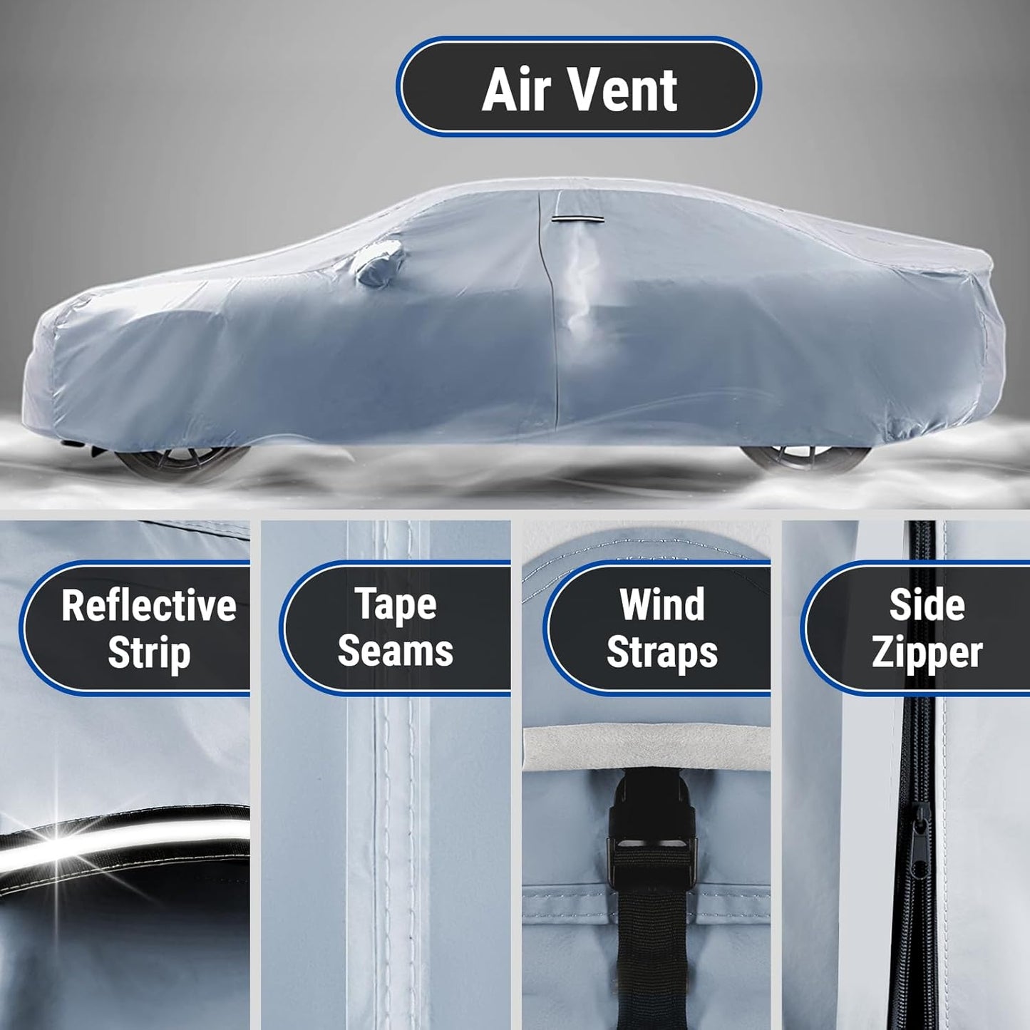 iCarCover Premium Car Cover for 2004-2006 Pontiac GTO Heavy Duty Waterproof All-Weather Automobiles Custom Fit Indoor Outdoor UV Snow Protection Covers with Straps and Bag