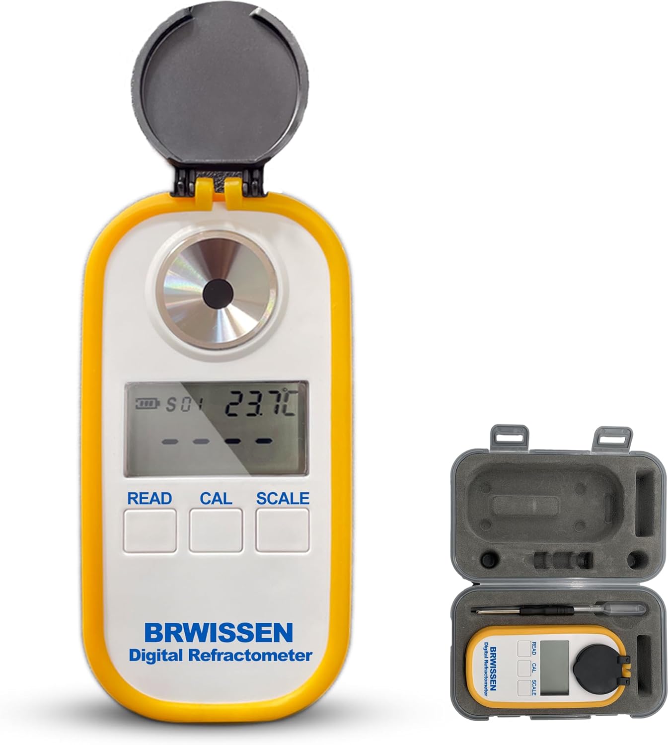 Digital Refractometer 5-in-1 Antifreeze Coolant Diesel Exhaust Fluid DEF Tester - Urea Concentration, Antifreeze & Car Windshield Washer Fluid Freeze Point Detector