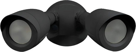 Ciata Flood Lights Outdoor, 20-Watt LED Bullet Head Security Flood Lights, Dual Head, RoHS and FCC Complaint, IP65 Rated, 1900 Lumens, 2KV Surge Protection, Die-Cast Aluminum in Black Finish – 4000K