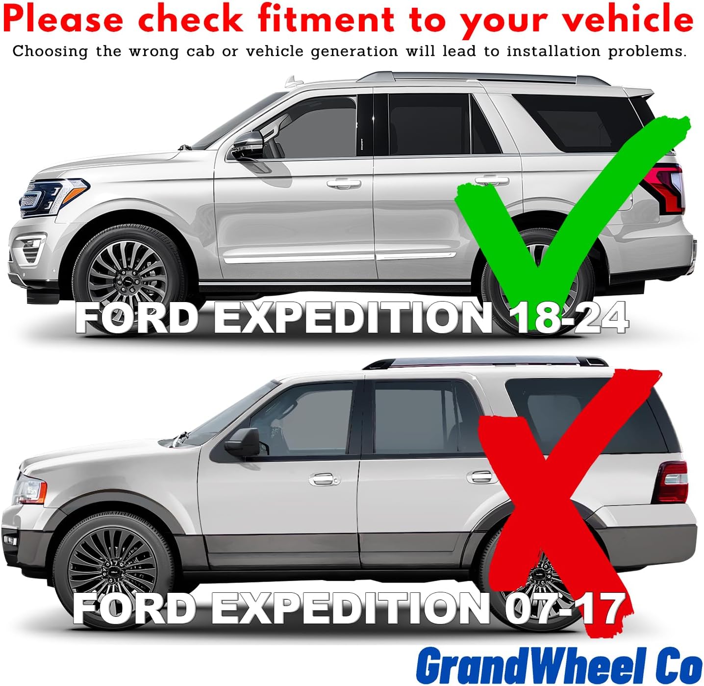 Window Deflectors Smoke Tinted in-Channel Side Window Vent Visor Deflectors Rain Guards Compatible with Expedition 2018-2024 - 4pcs. GW0182