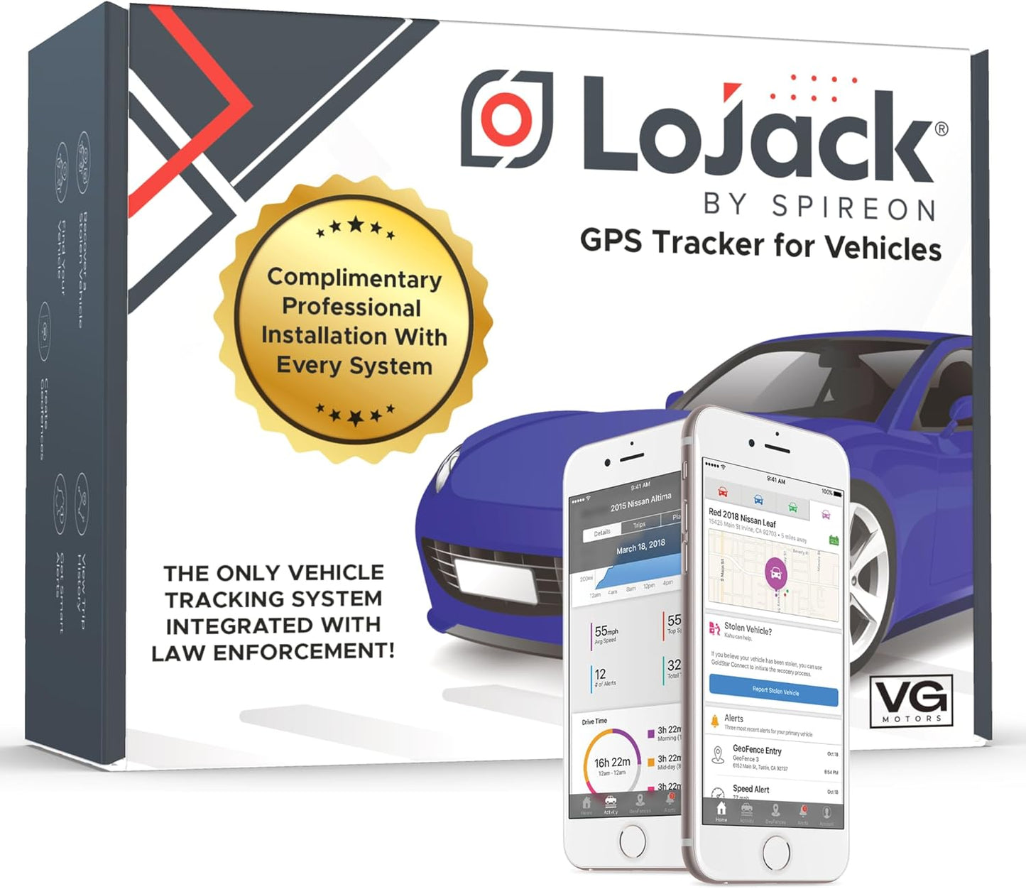 LoJack for Cars | GPS Tracker for Vehicles No Monthly Fee | Anti Theft Car Device | Professional Installation Included | Integrated with Law Enforcement (3 Years of Service)