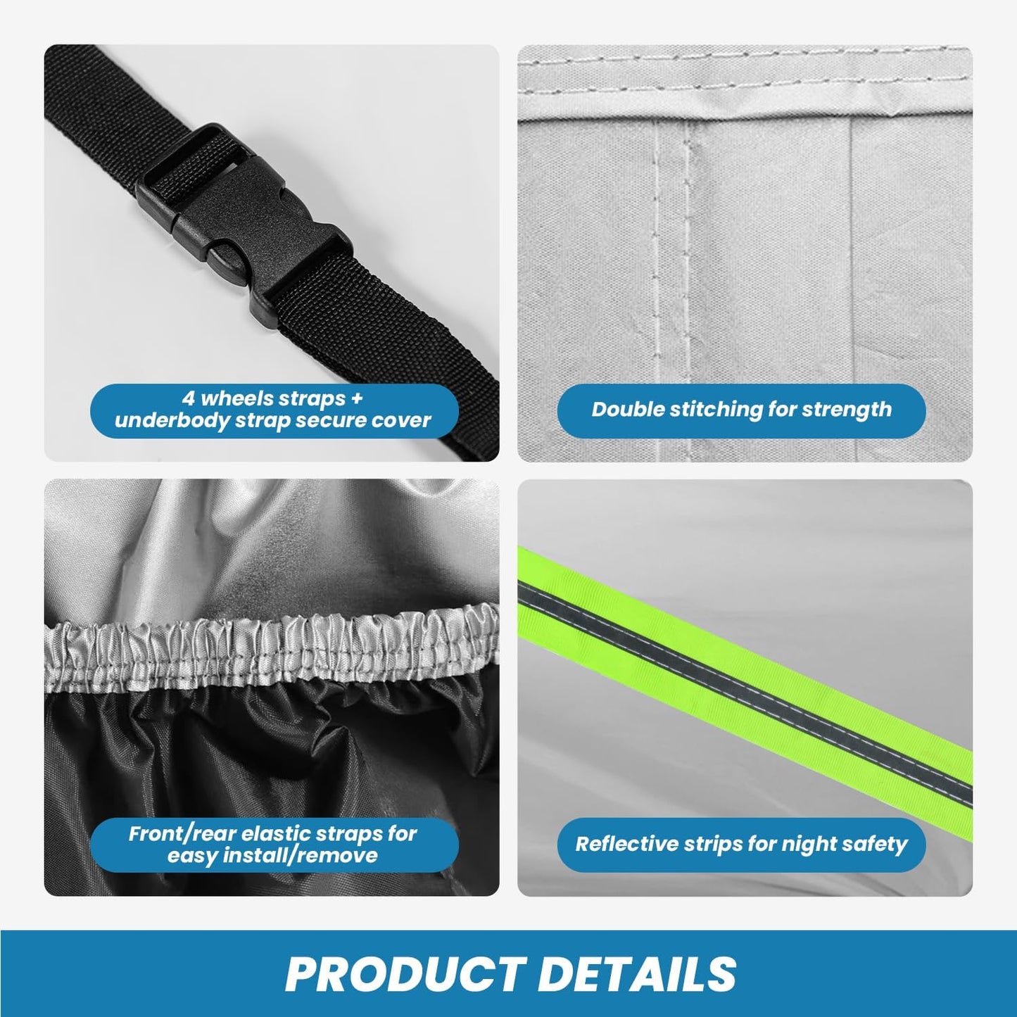 Tesla Model Y Waterproof SUV Car Cover - UV Protection All Weather Outdoor Dustproof Custom Fit with Storage Bag - Full Vehicle Protective Cover for Snow/Sun/Rain/Dust