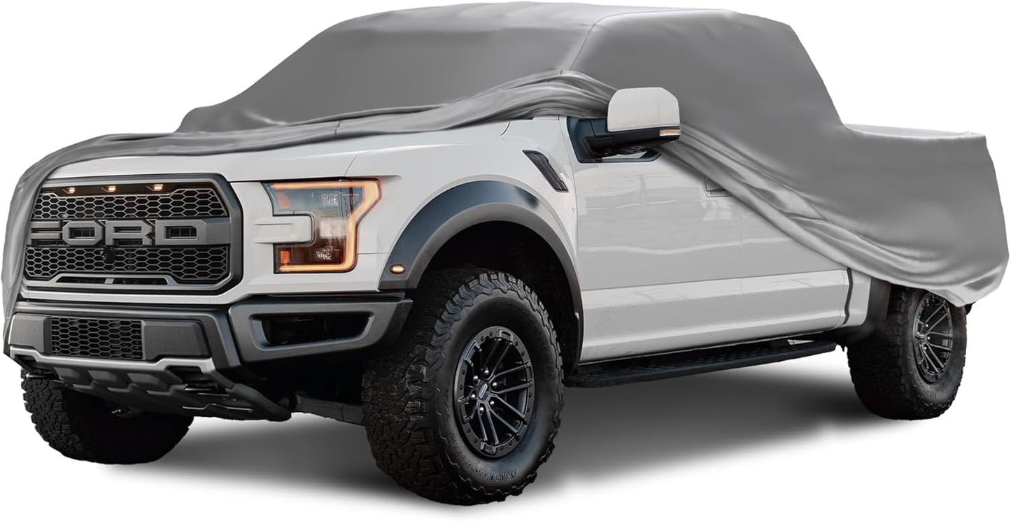 Car Covers Weatherproof Max Truck Cover & Warranty Compatible with Ford 2021-2024 F-150 Regular Cab, 6.5– Outdoor Cover, Prevents Theft with Cable Lock