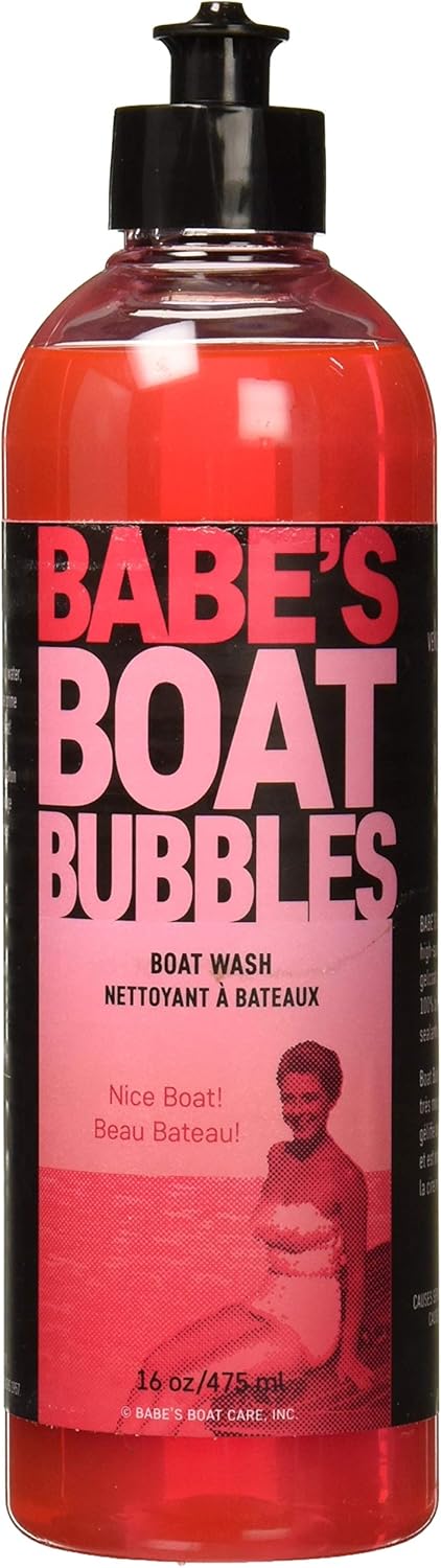 Babe’s Boat Bubbles – High-Sudsing Boat Wash Soap – Safe for Gelcoat, Won’t Strip Wax – pH Balanced & Biodegradable Marine Cleaner - 1 Pint/Spray