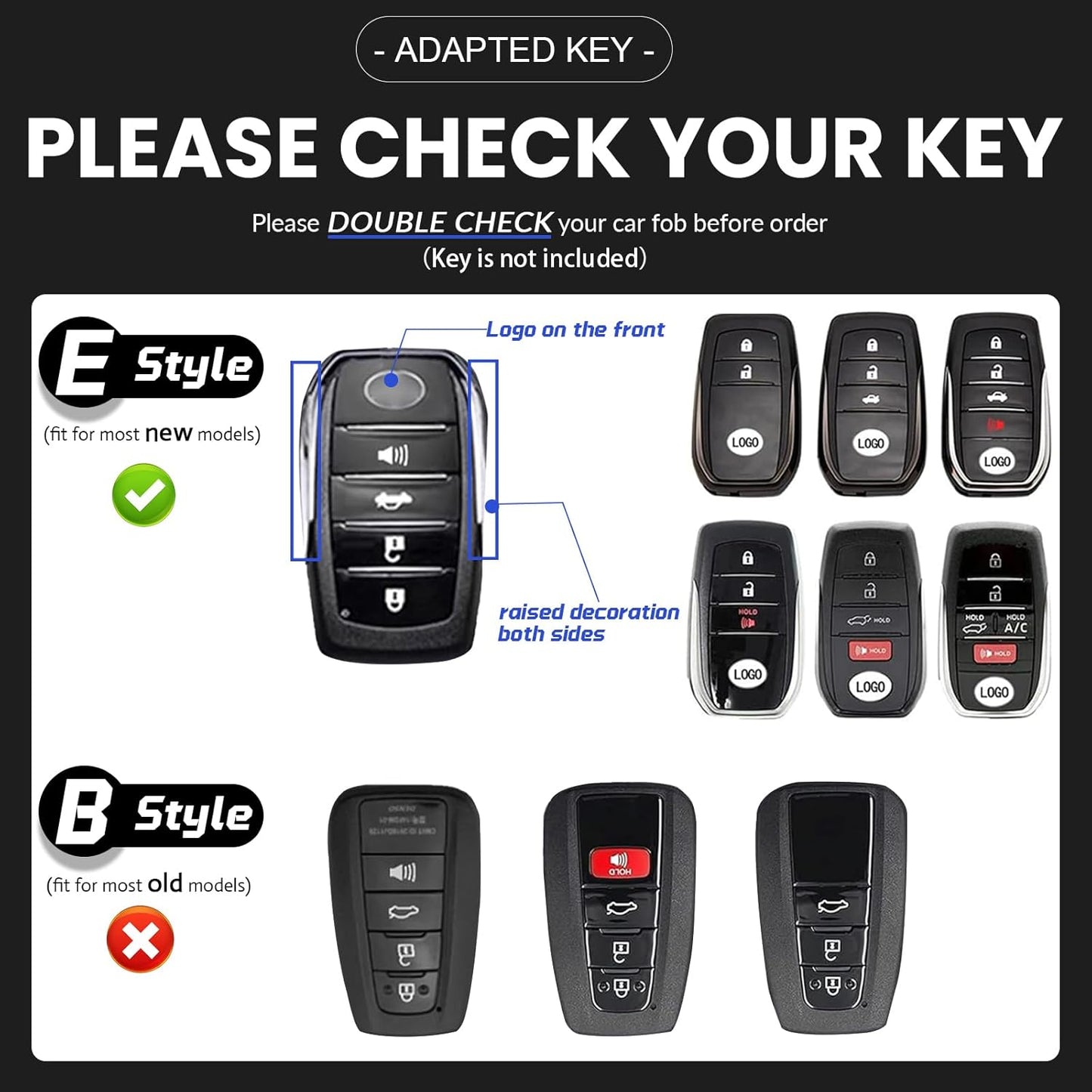 OLLEN Clear TPU Key Fob Cover, Fit for Toyota Camry 2025 2026, for Land Cruiser 2019-2026~, Compatible with Tundra 2022-2026~ etc, Car Key Protector, Clear, 1 Pcs