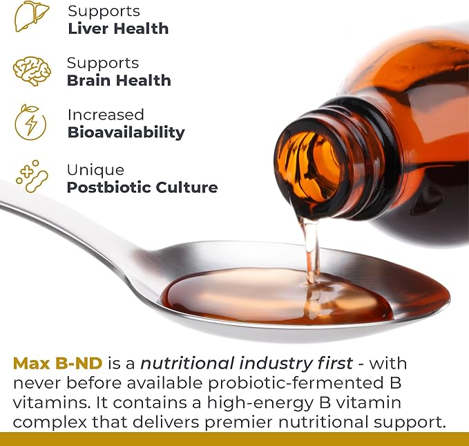 Premier Research Labs Max B-ND Liquid Vitamin - B-Complex for Liver & Brain Health - Sublingual Drops for Energy, Immune & Adrenal Support - 2 fl oz - Thiamin, B12, B6 & More - for Men, Women