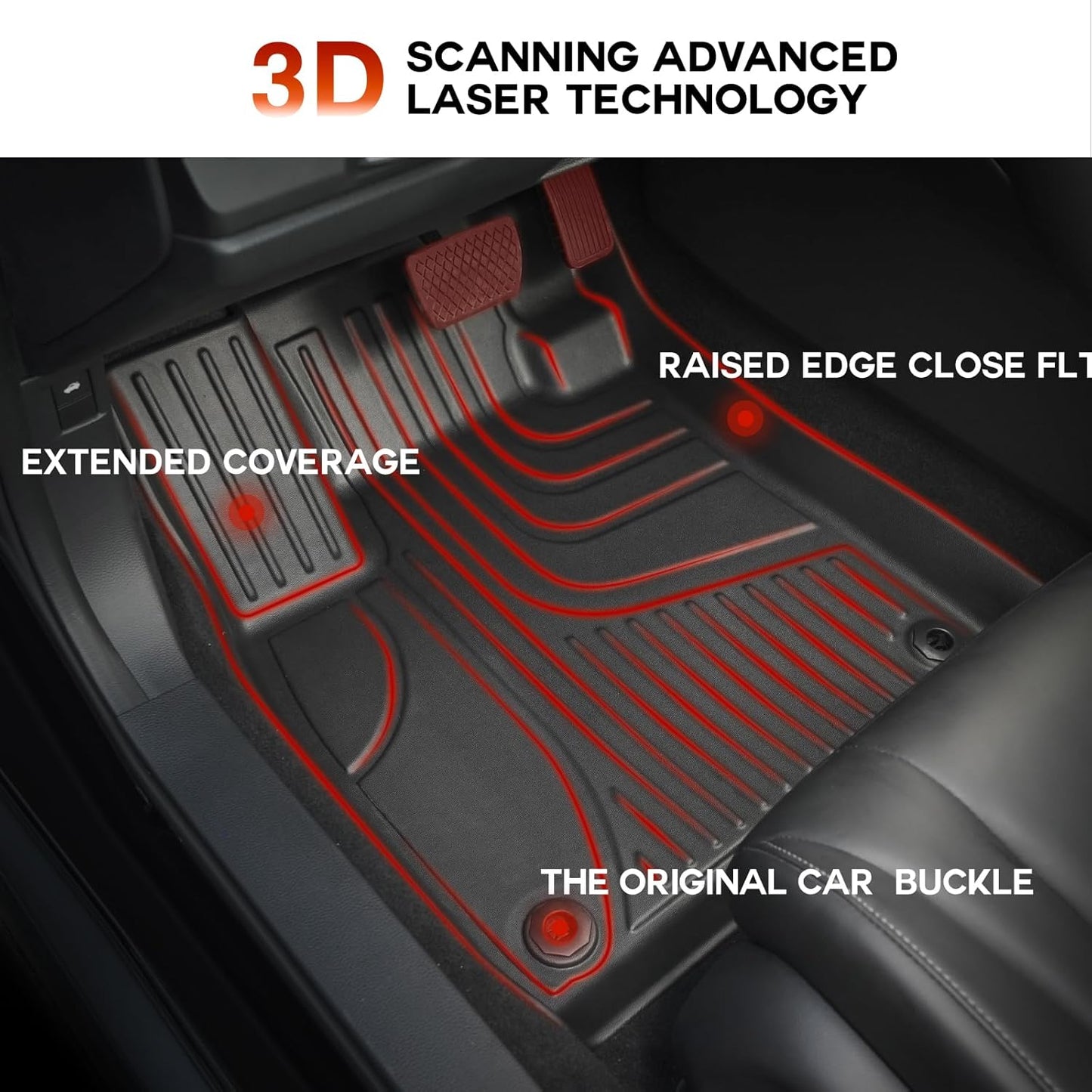 Floor Mats Fit for Honda CRV 2023 2024 2025 2026 All Models (Include Hybrid) - TTX LIGHTING CR-V All Weather Floor Liners & Cargo Liner with Backrest Mats Car Mats Accessories (Fit Upper Deck)