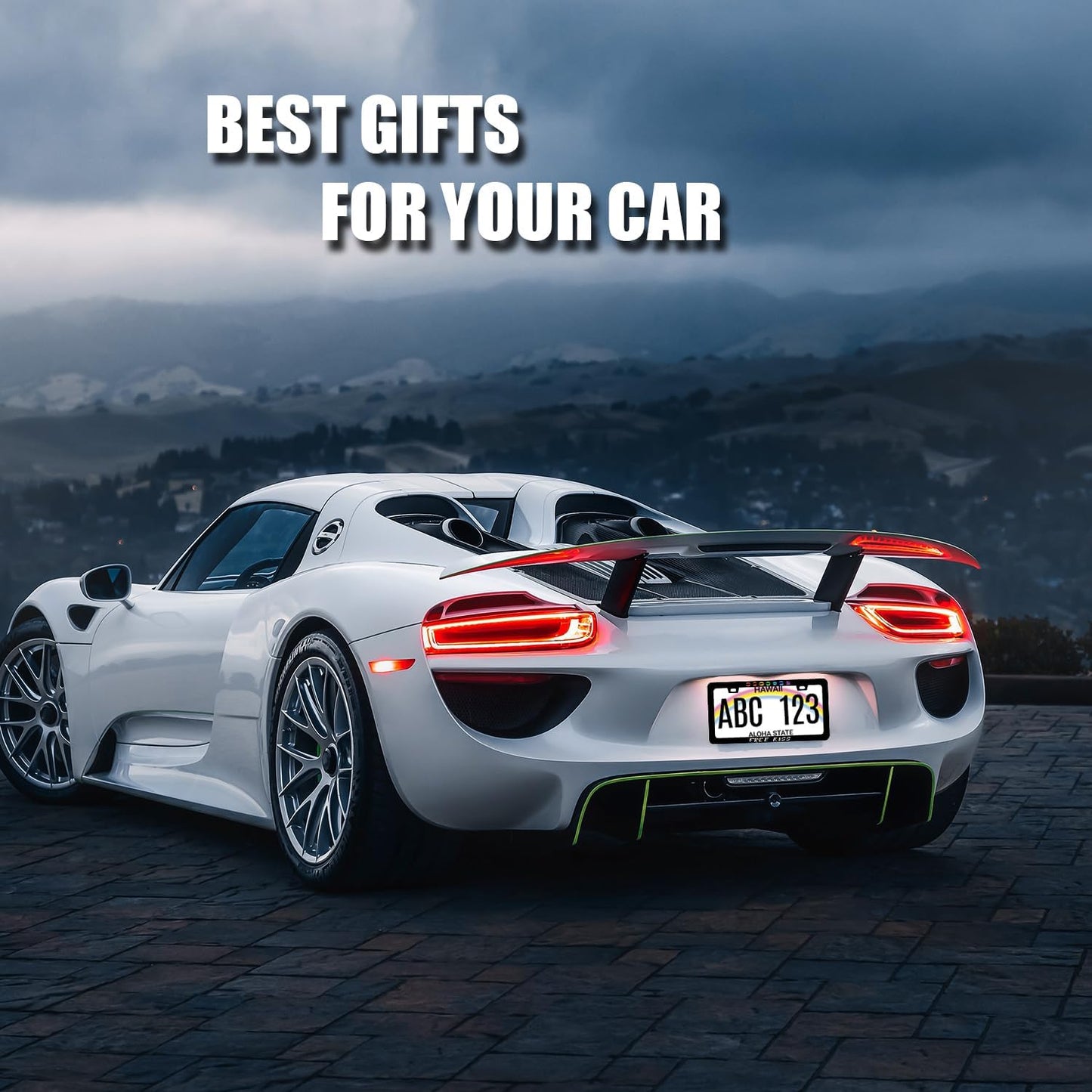 Sexy Lips License Plate Frame Colorful Kiss License Plate Holder for Personalized Car Decorative Stainless Steel Funny Text License Plate Lip Auto Part with Screws 12.2" x 6.2"