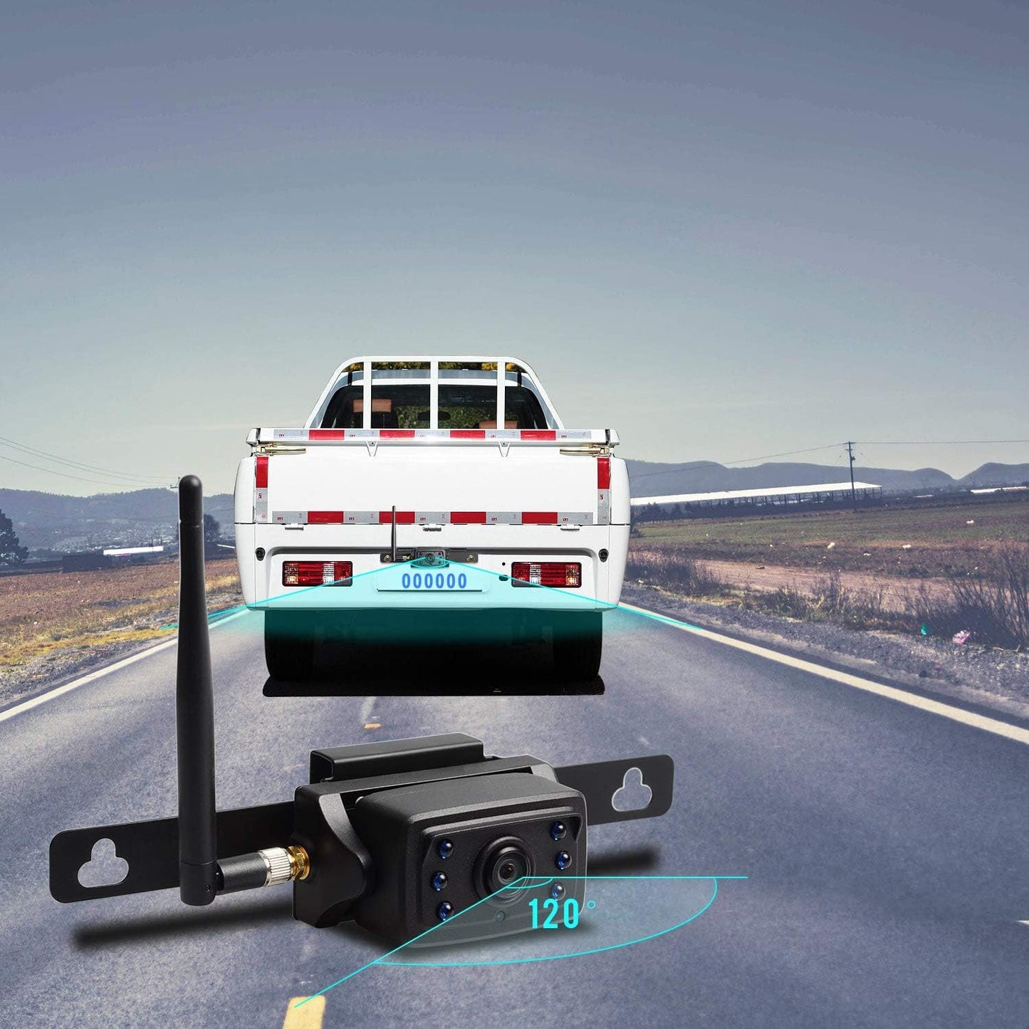 Haloview MC5111 5'' 720P HD Digital Wireless Backup Camera System 5'' LCD Rear View Monitor and IP69K Waterproof Reversing Built in DVR Kit for Trucks/Trailer/Bus/RVs/Pickups/Camper/Vans