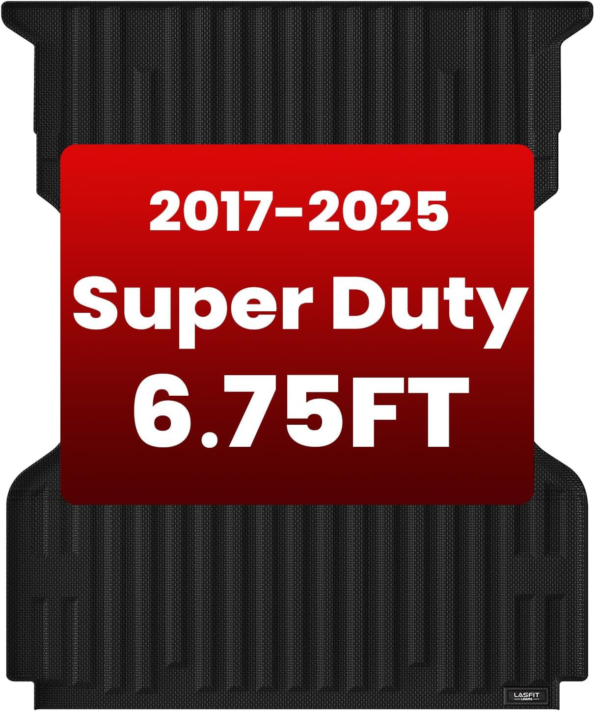 LASFIT Bed Mat 6.75ft for Ford F250 F350 F450 2017-2026 Super Duty 81.9" Truck Bed Liner, All Weather TPE Car Bed Mat for F-250 F-350 F-450, 1PC Black