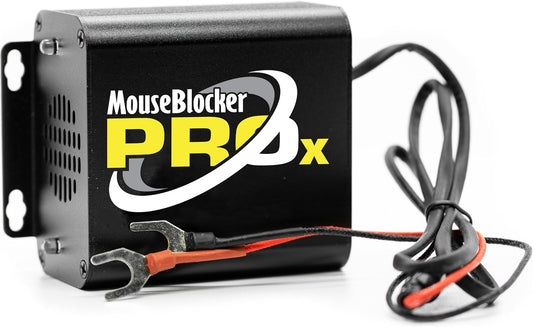 Mouse Blocker Prox 12Volt High Powered Ultrasonic Mouse and Rodent Deterrent with with an Eviction Mode and Dual Strobing LEDs for Your Vehicle