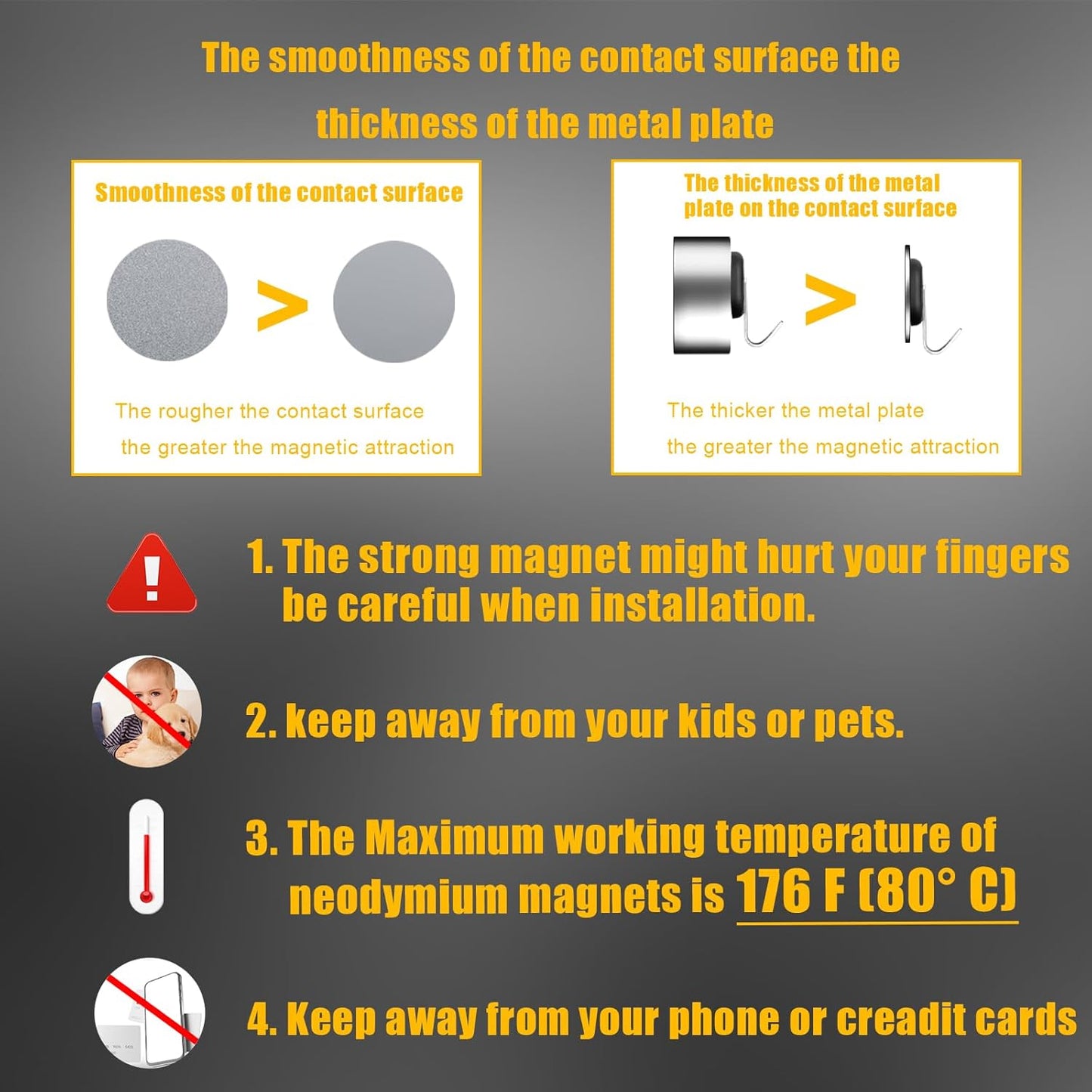 Upgraded Heavy Duty Magnetic Hook, Powerful Magnet Versalite Indoor and Outdoor Tool Towel Brooms Coat Hanger for Cruise Garage RV Workshop Tool Box, Magnet Organize Stainless 304 Hooks, 2 Pack