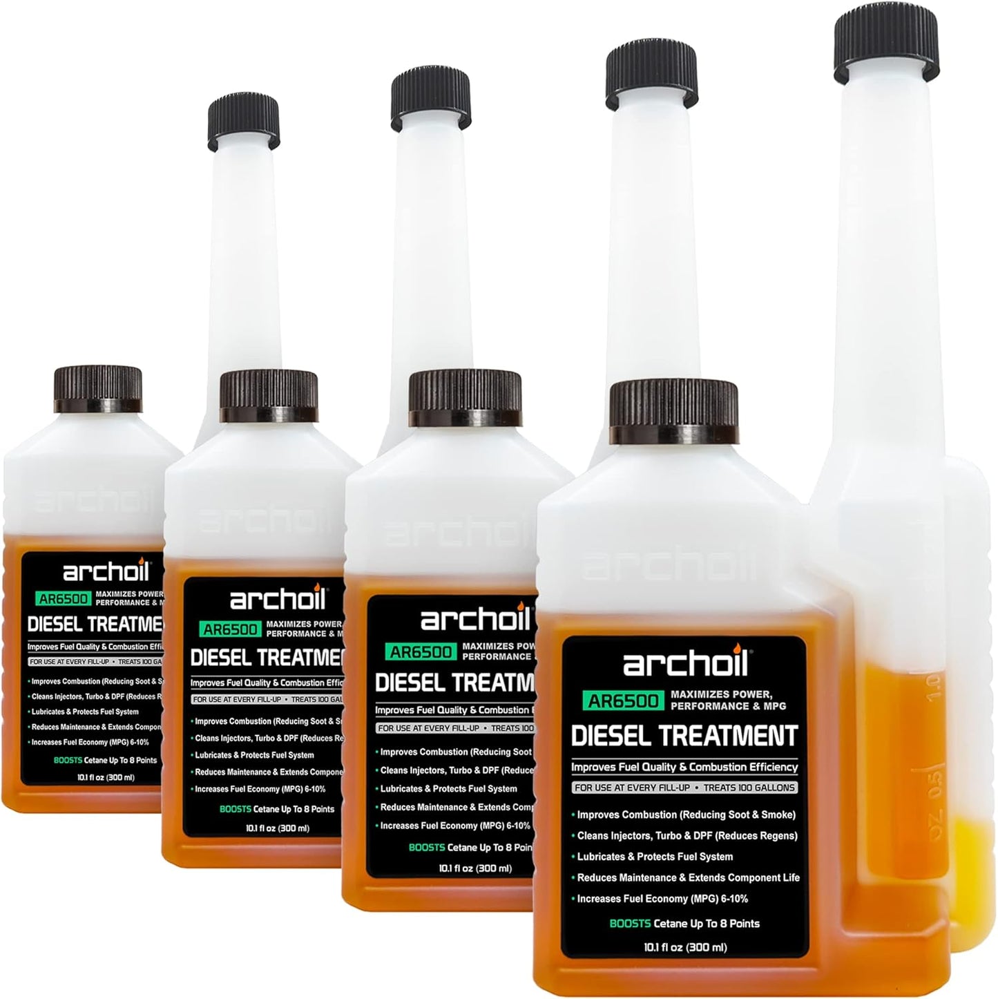 Archoil AR6500 Diesel Treatment (10.1 oz) - Four Pack - Treats 400 Gallons - Additive for All Diesel Vehicles…