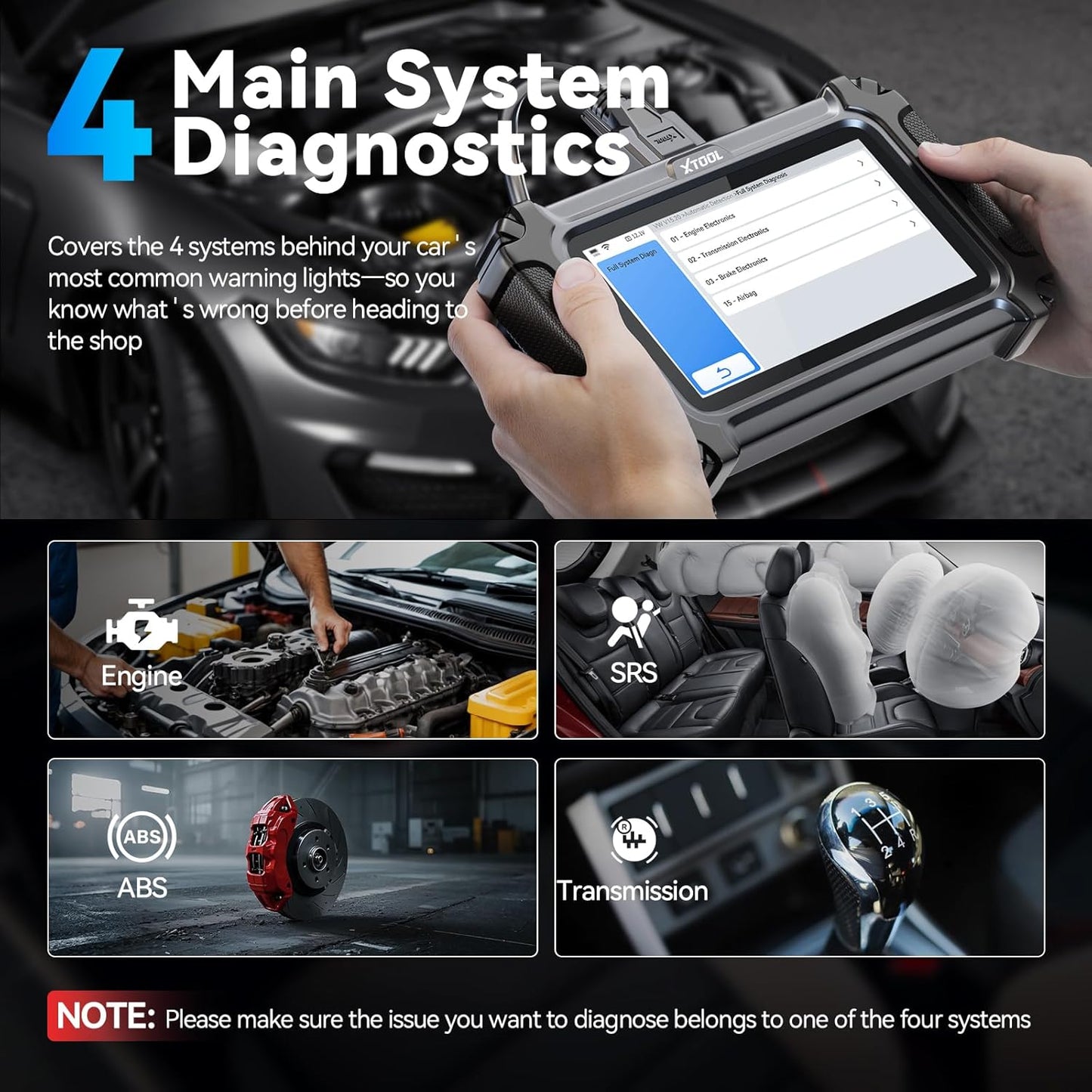 XTOOL D5S OBD2 Scanner - 2025 Code Reader for Cars & Trucks with 16 Resets, Crank Sensor Relearn, Throttle Relearn, EPB, FCA AutoAuth, CAN FD for GM, Engine ABS SRS Transmission Car Diagnostic Tool