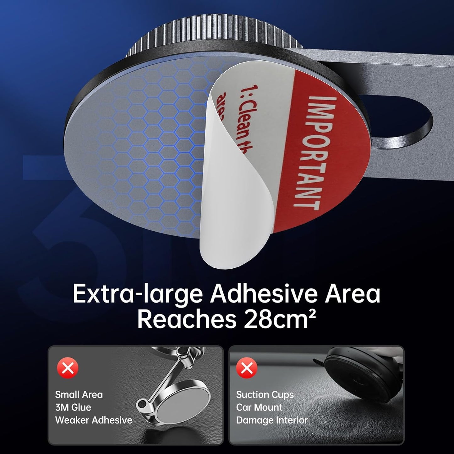 SYNCWIRE Fits MagSafe Car Mount for Universal Dashboard, Tesla Screen, Magnetic Phone Holder for Car, Foldable Aluminum Alloy Arm, Super Stable Car Mount for iPhone 16 Pro Max 15 14 13 12&All Phones