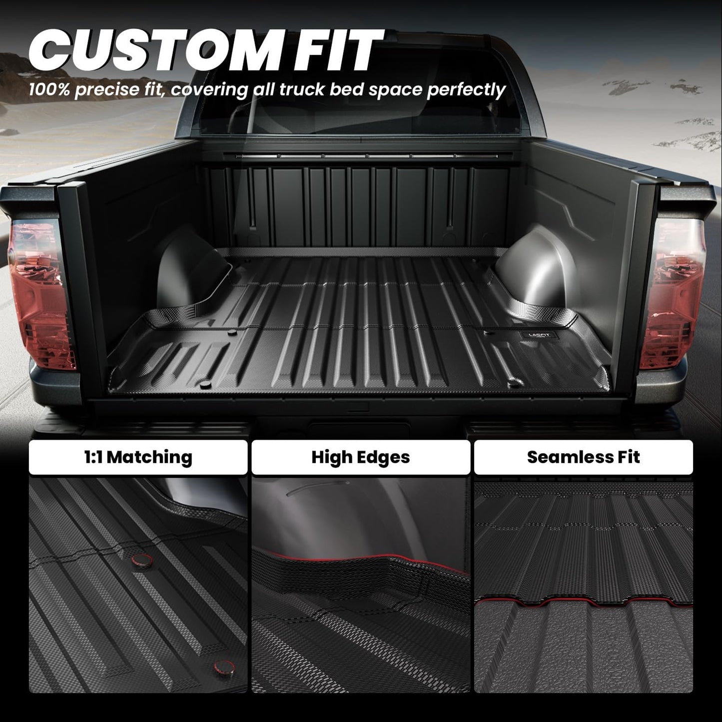 LASFIT Bed Mat for Toyota Tundra 2007-2021 Truck Bed Mat(5.5FT,5.5') All Weather 5.5 FT Bed Liner for Toyota Tundra Accessories TPE Trunk Mat Cargo Mat, Black