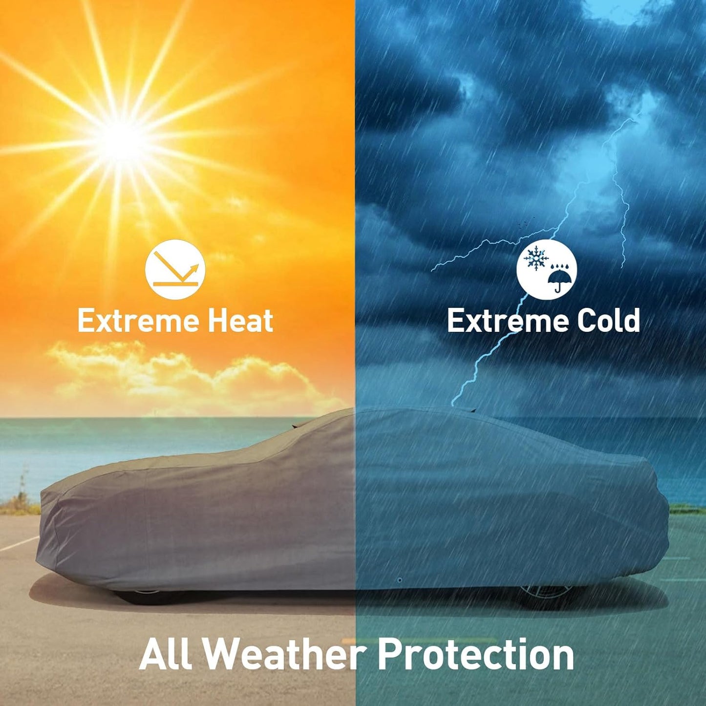 DaShield Ultimum Series Cadillac Allante 1988-1993 Convertible 2-Door All Weather Protection Semi Custom Fit Dust, Sun, Snow, Rain Protection Indoor Outdoor