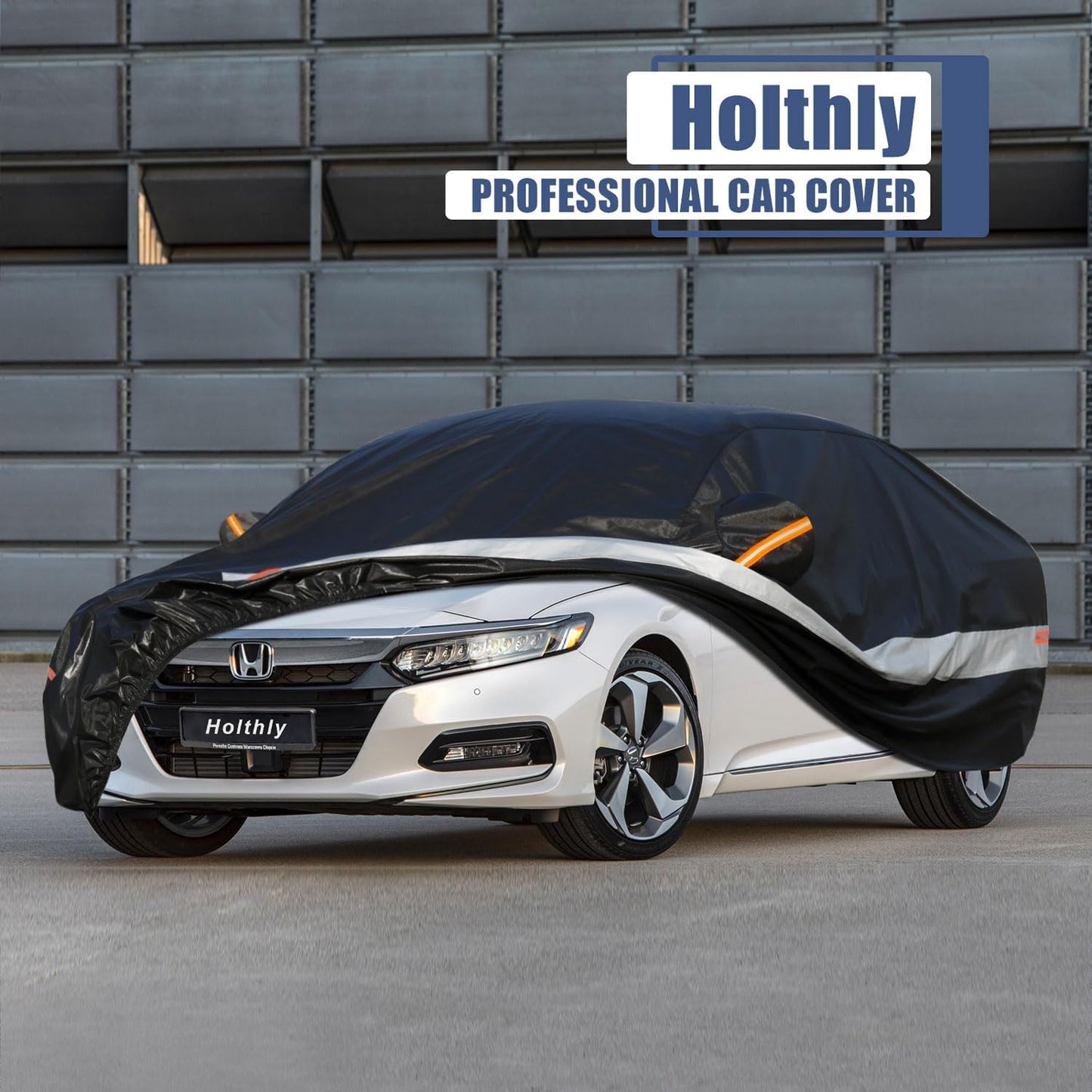 10 Layers Car Cover Custom Fit for Honda Accord (2001-2024),Waterproof All Weather for Automobiles, Outdoor Full Cover Sun UV Rain Protection with Cotton.Black