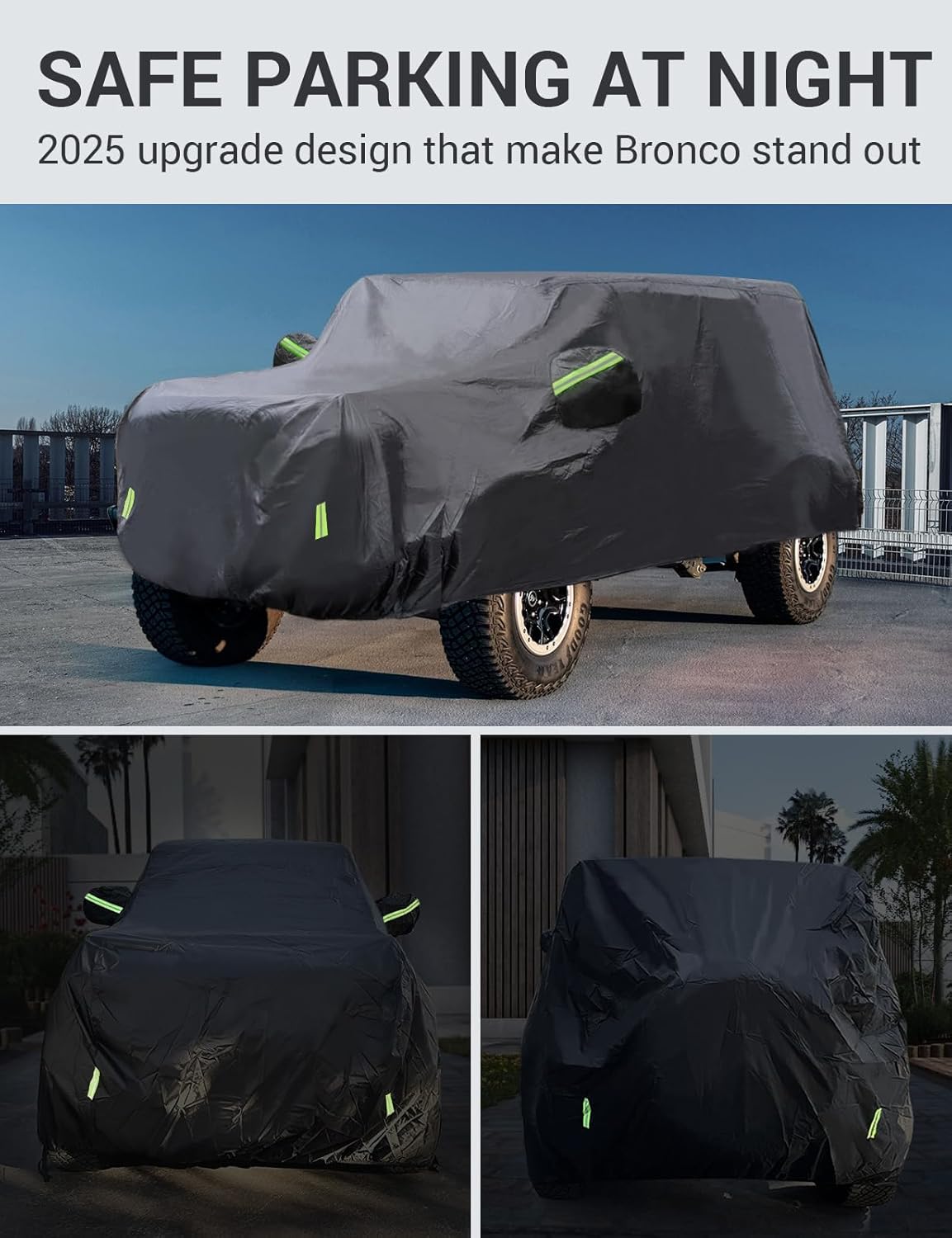 Proadsy 2025 Upgrade Car Cover Compatible with Ford Bronco Sport 2021-2024 2025 210T Windproof All Weather Waterproof Sun Rain UV Dust Snow Protection Outdoor Covers