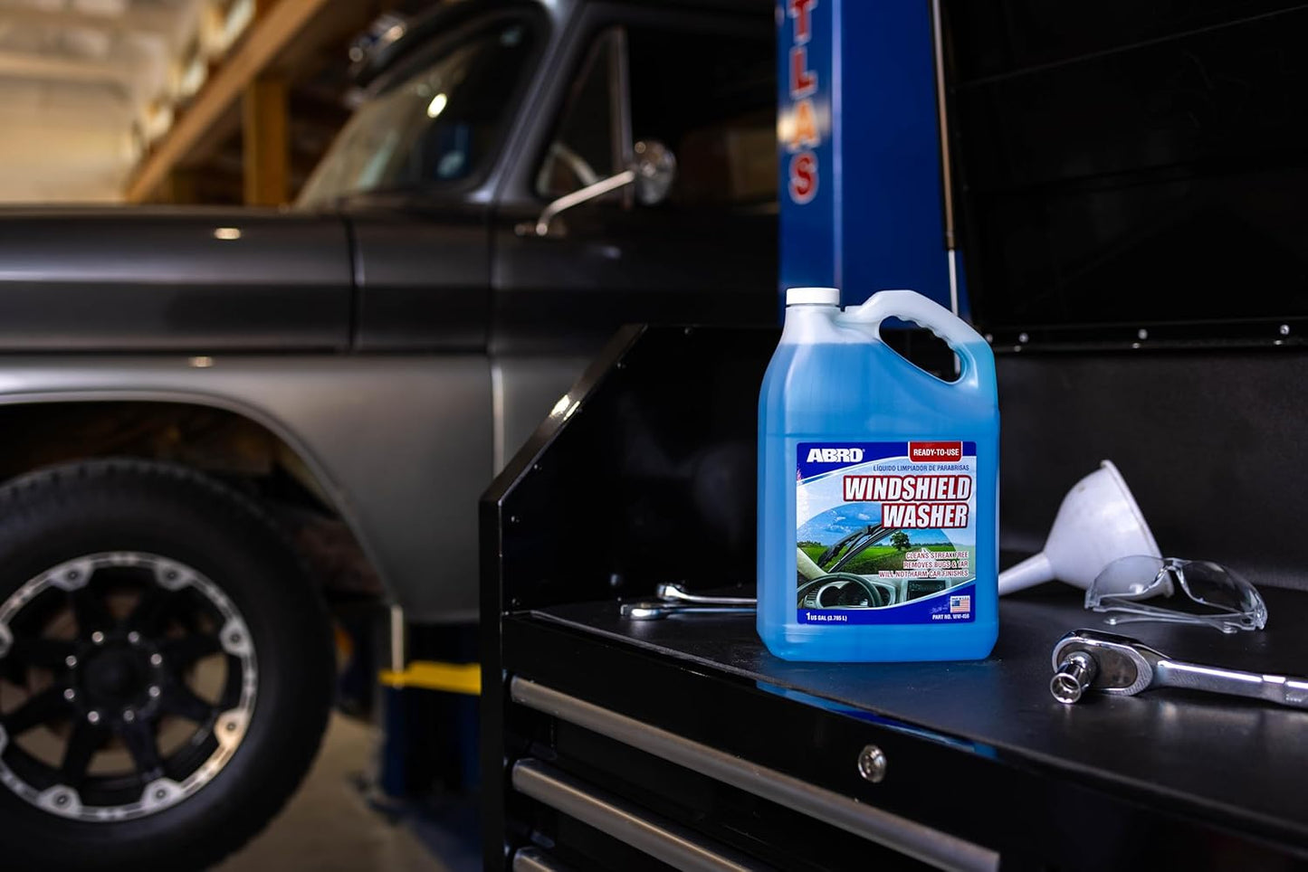 ABRO Car Windshield Cleaner Ready to Use Formula - 1 Gallon, Pre-Mixed, Delivers Streak-Free Cleanliness, Removes Bugs & Tar