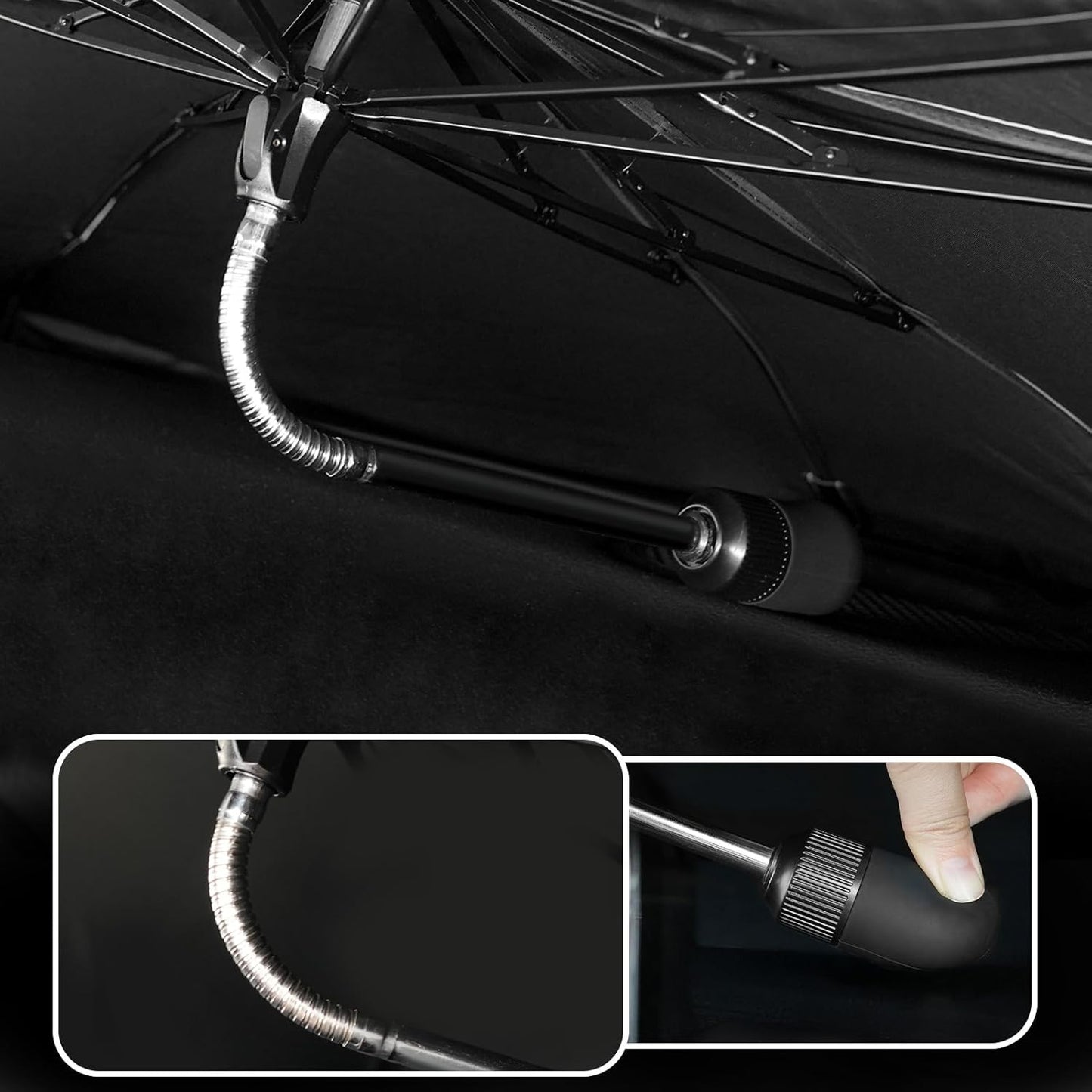 Umbrella Sunshade for Toyota Tacoma Accessories 2024 2025, for 4Runner 2025, Foldable Windshield Cover Sun Shade Umbrella Visor with UV Block Windshield (for Tacoma 2024-2025