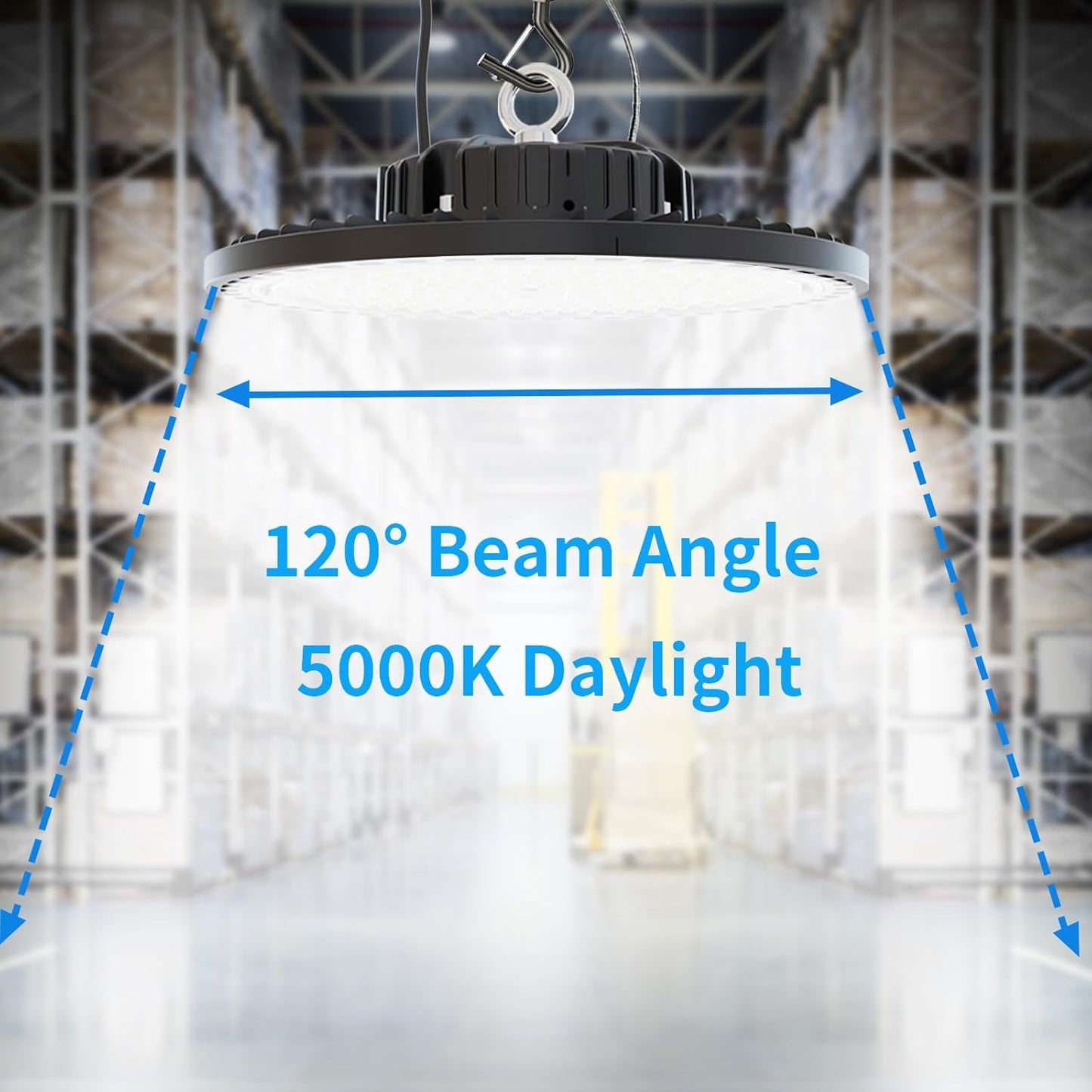 2 Pack UFO LED High Bay Light 200W, 29000 LM, 5000K with 5ft Power Cord, US Plug, Bright LED Shop Light for Basement Commercial Factory Garage Lighting, IP66 Waterproof, AC110-277V, ETL Listded