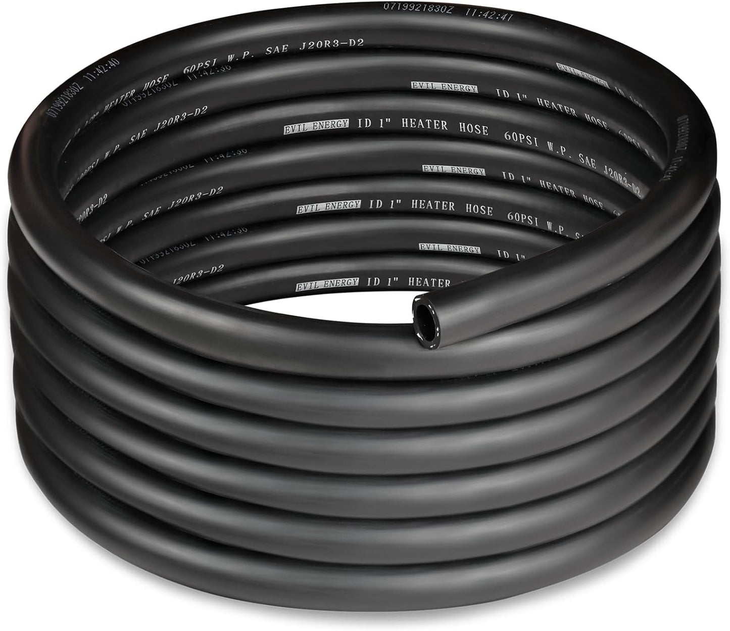 EVIL ENERGY 1" Heater Hose Coolant Radiator Straight 60PSI SAE 20R3 15FT Black