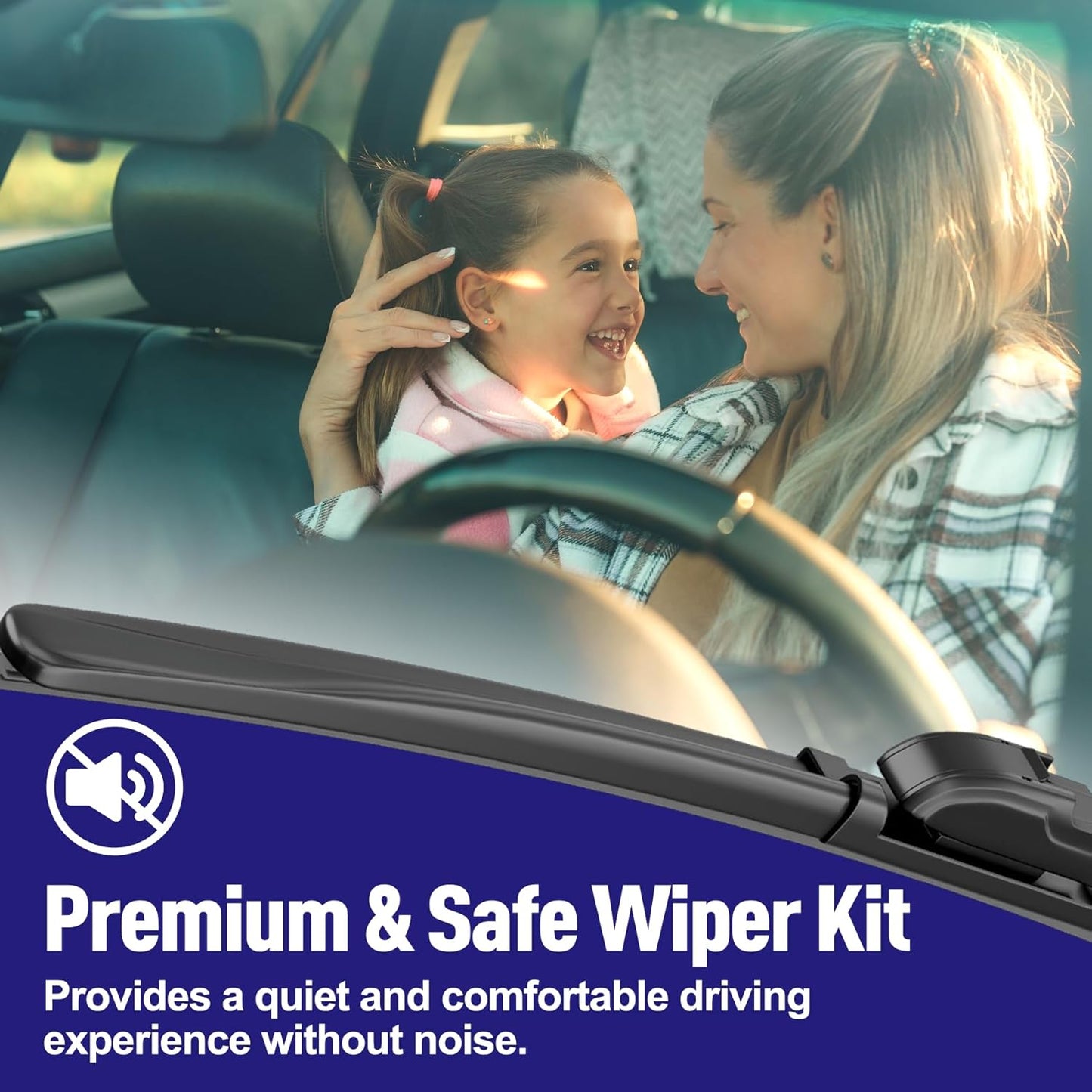 AJK Front Windshield Wiper for Chevrolet Colorado 2019 2020 2021 2022 2023 2024, Original Equipment Window Wipers Blades, Conventional, Vehicle Specific Fit, Pack of 2