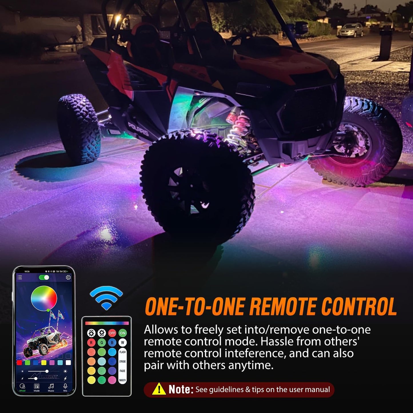 Nilight RGB LED Rock Lights Kit 10 Pods Underglow Multicolor Neon Pod with Remote & Bluetooth App Control DIY Flashing Music Mode Wheel Well Light for Truck ATV UTV RZR SUV