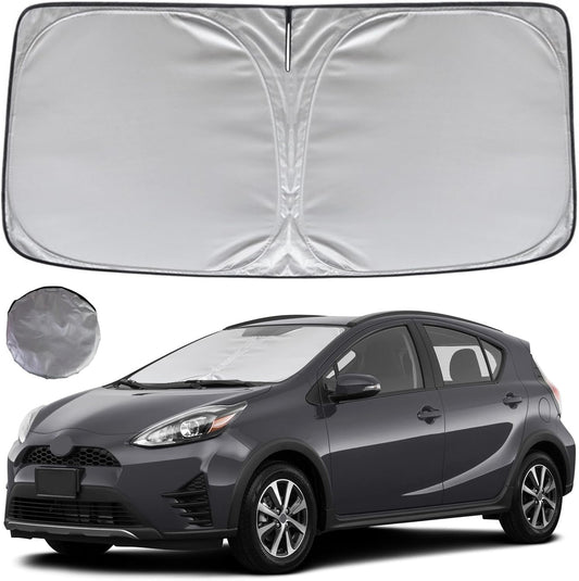 KAYZT Windshield Sun Shade for 2012-2019 Toyota Prius C Foldable Sunshade Front Window Custom Fit Car Accessories