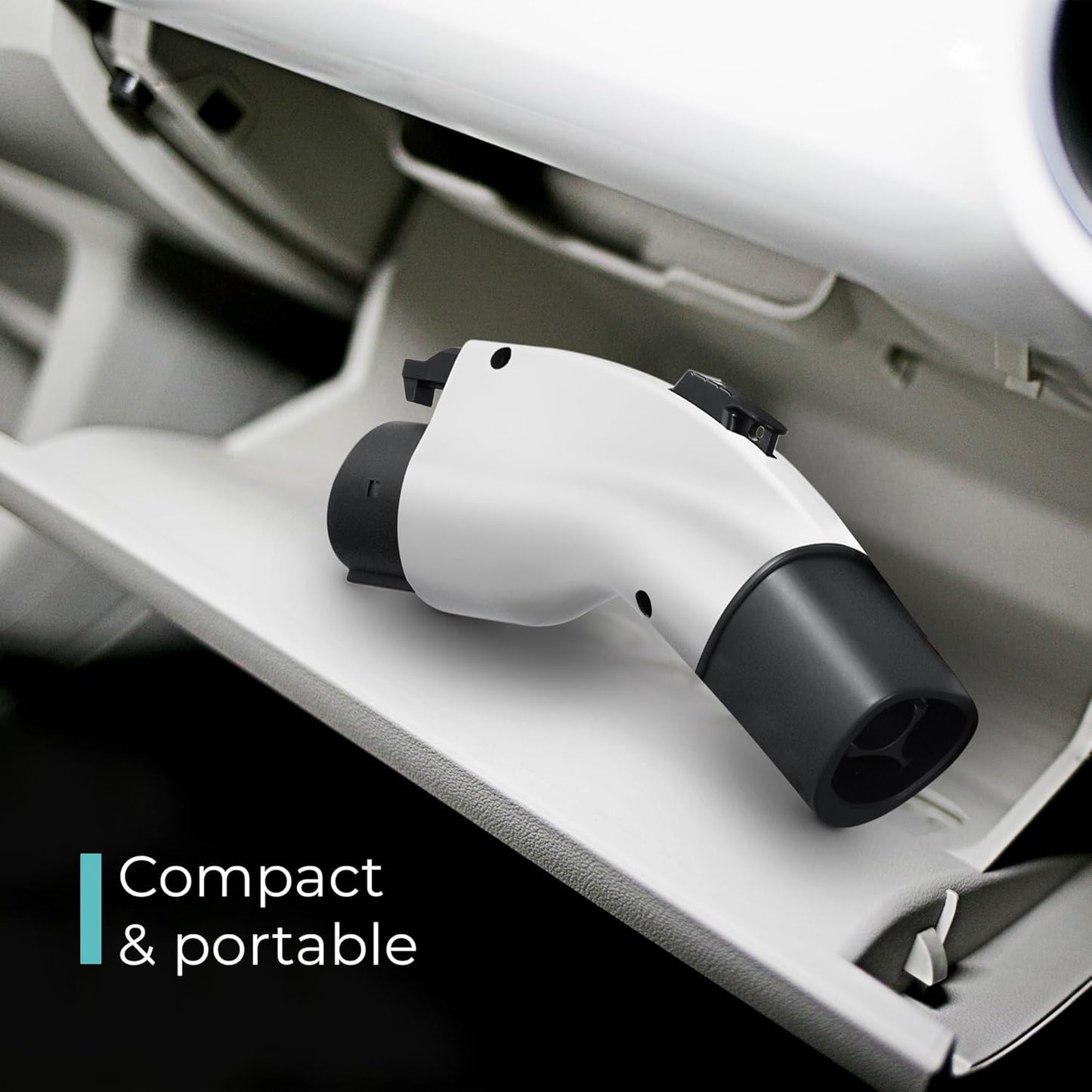 [Only for J1772 EVs ] Lectron - Tesla to J1772 Charging Adapter, Max 48A & 250V - Compatible with Tesla High Powered Connectors, Destination Chargers, and Mobile Connectors (White)