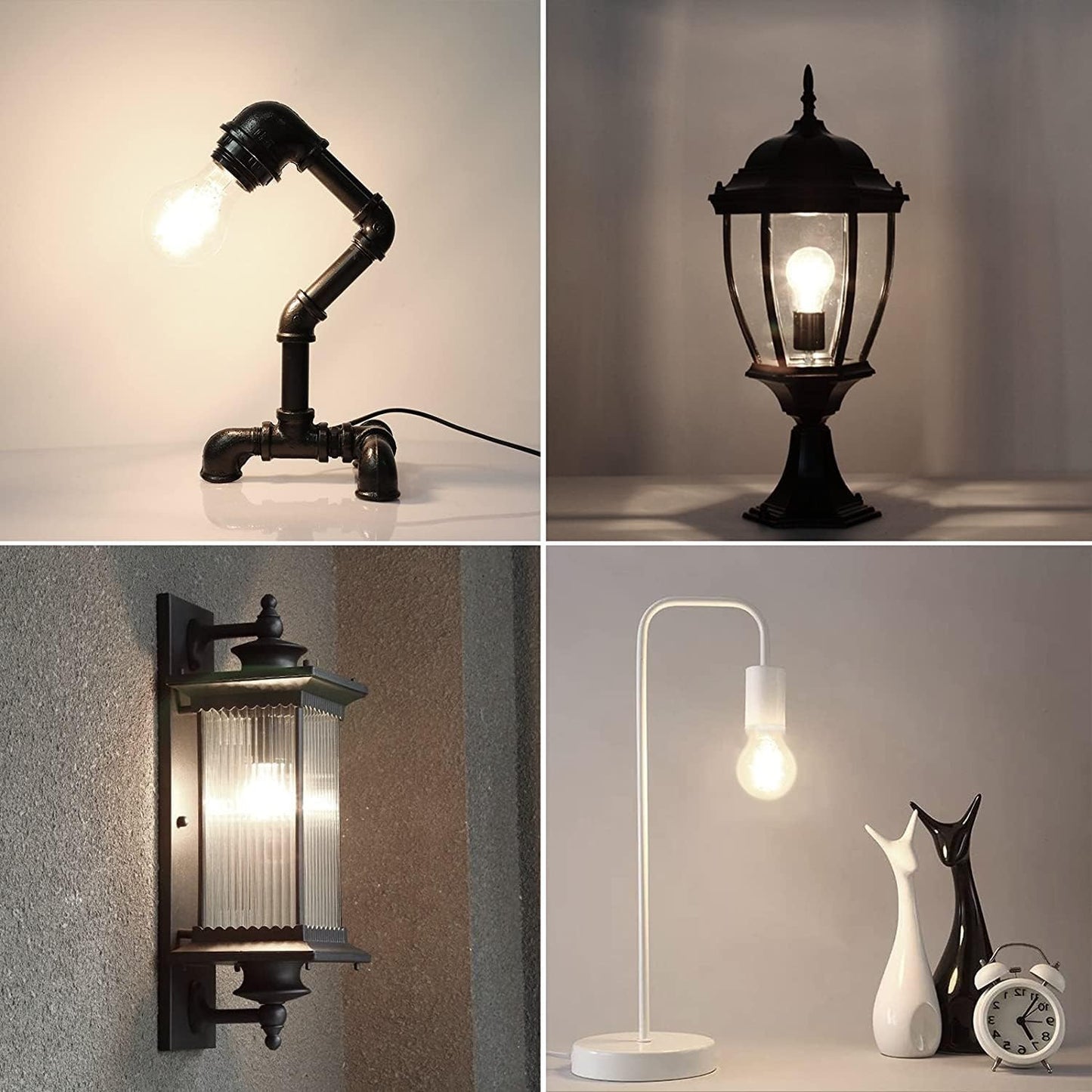 LED Edison Bulb 4W,Antique 40W Vintage Edison Bulb,E26 Light Bulb Non Dimmable Led Bulb 450 Lumens Daylight White 4000K,Pack of 3