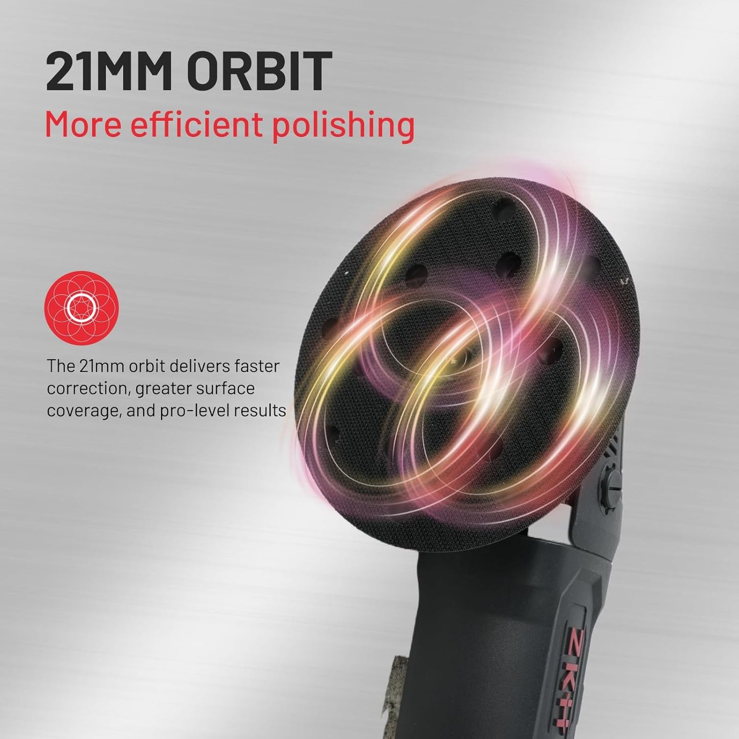 ZKH Buffer Polisher, 6 Inch Car Buffers and Polishers Kit, 21mm Orbit Dual Action Polisher with 1000W Powerful Motor, 4800OPM Buffer Polisher for Car Detailing and Waxing