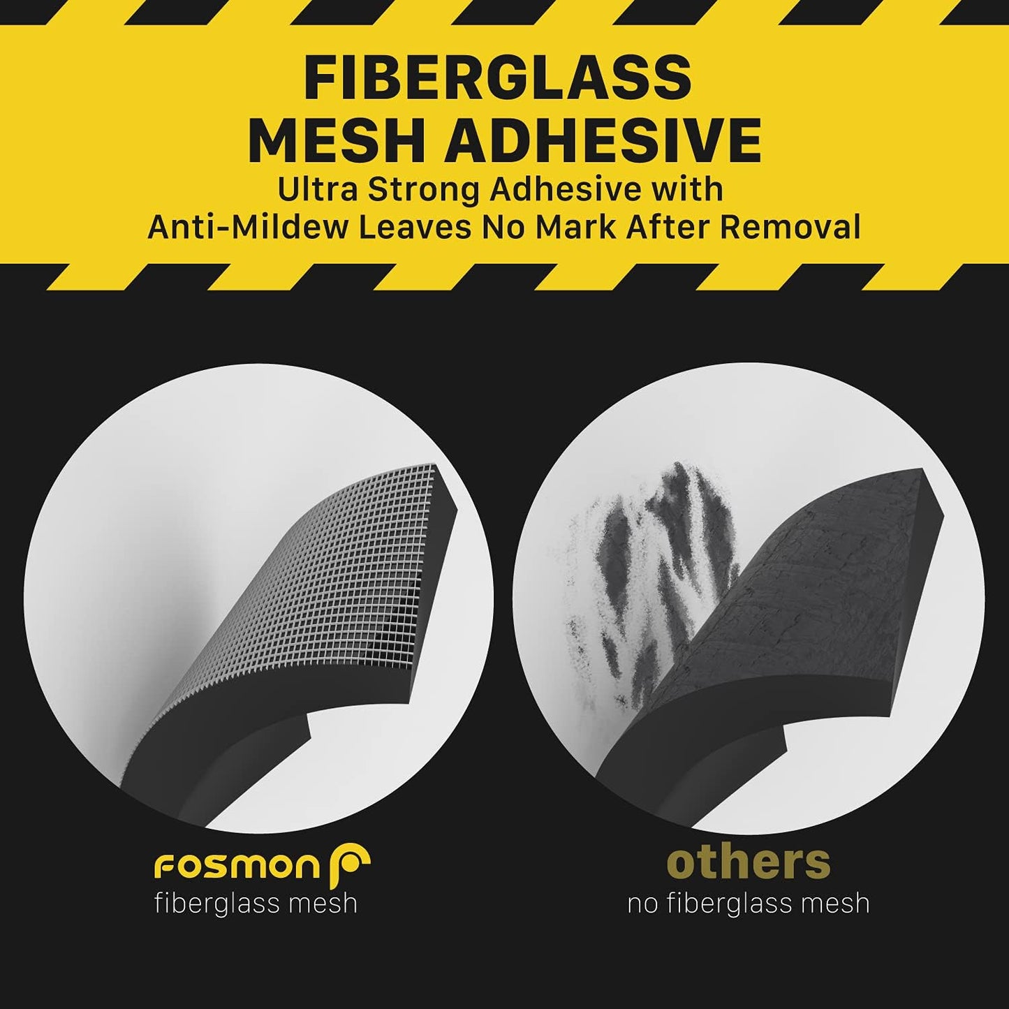 Fosmon Garage Wall Protector for Car Doors (4 Packs), 3/4" Ultra Thick Garage Wall Bumper Guard with EVA Foam (Up to 300LB Impact) and Mesh Self Adhesive Padding for Warehouse Parking Assist- Black