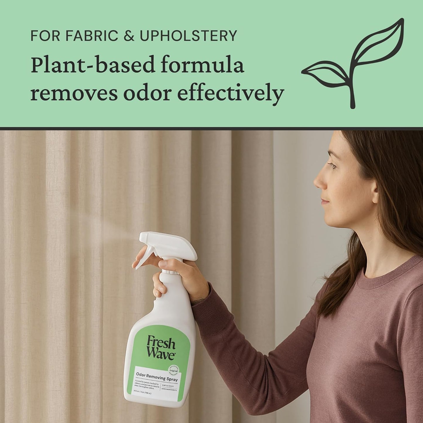 Fresh Wave Original Scent Odor Eliminator Spray & Air Freshener, 24 fl. oz. | Odor Absorber for Home, Furniture, Fabrics & Trash | Safer Odor Relief