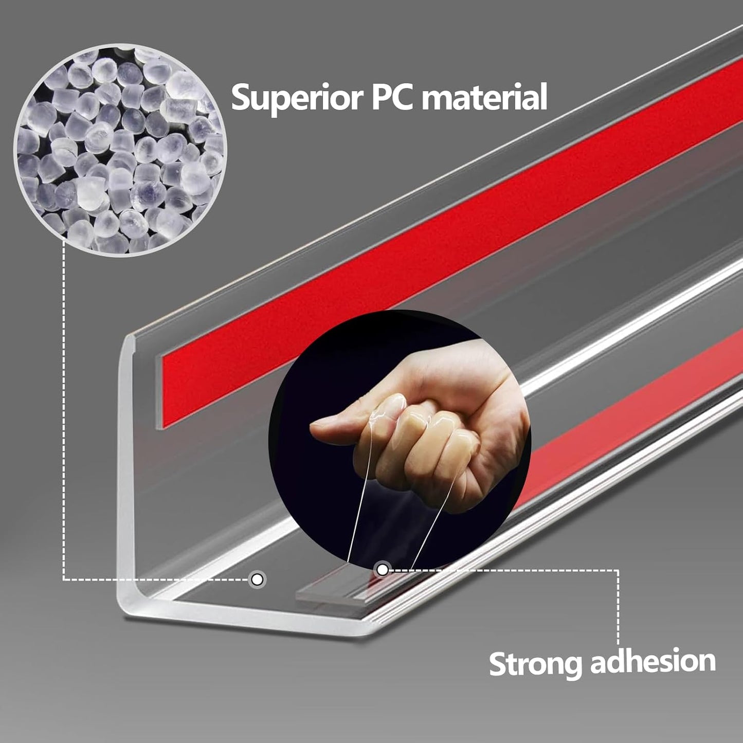 Wall Corner Protector - 2PCS, 16"x1.18" - Self Adhesive Clear Corner Protectors for Walls, Cabinet Doors, Edge Protector Trim; Easy to Install Corner Guards for Walls (40.6cm x 3cm)